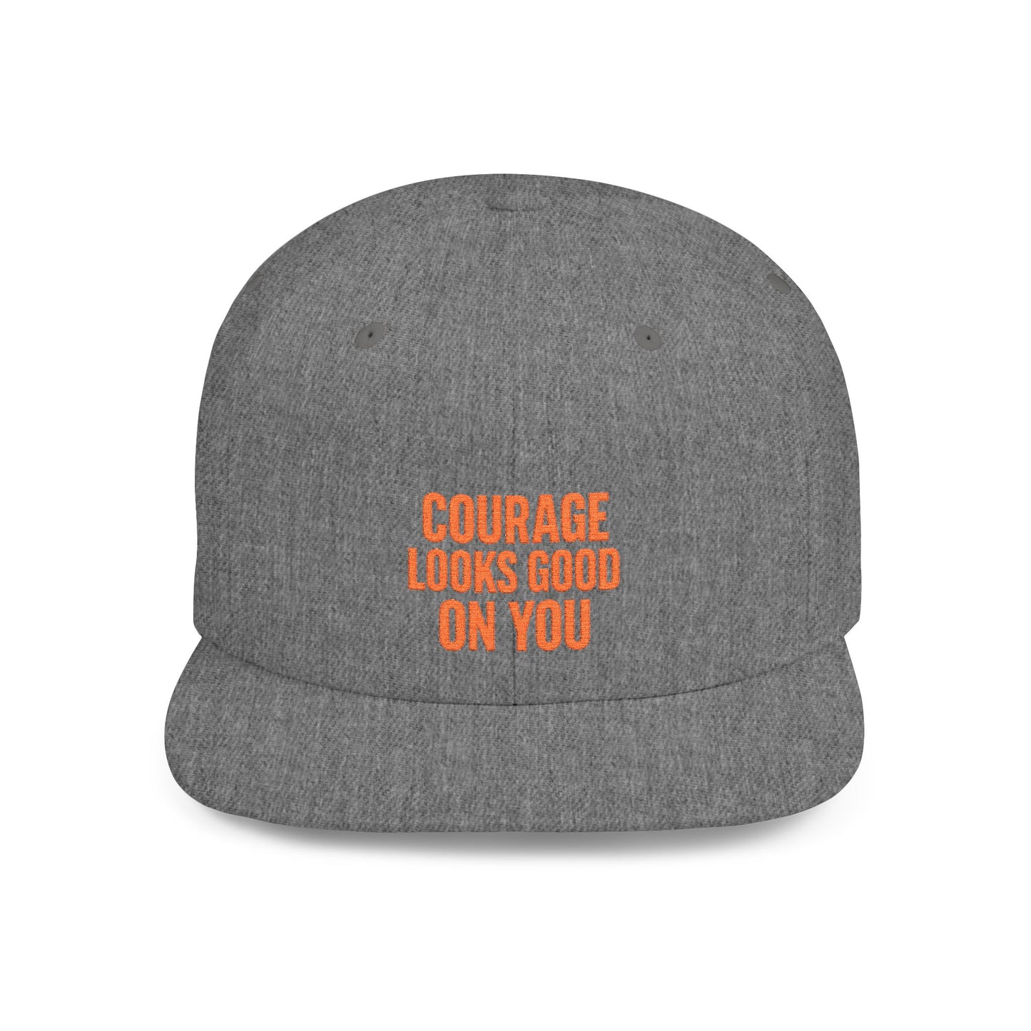 Courage Looks Good on You Snapback Hat, Motivational Cap for Everyday Wear, Gift for Friends, Inspiring Headwear