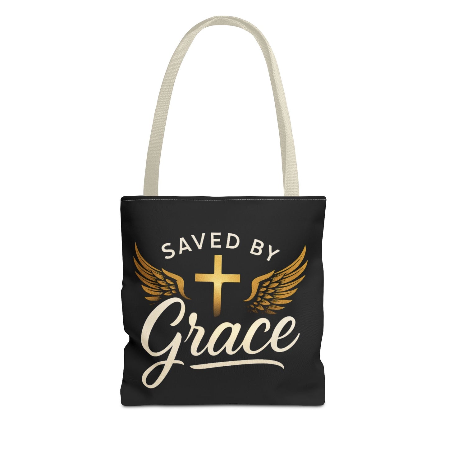 Saved by Grace Tote Bag | Inspirational Christian Gift for Faith, Spiritual Journey, Church Events, Everyday Use, Stylish Carryall