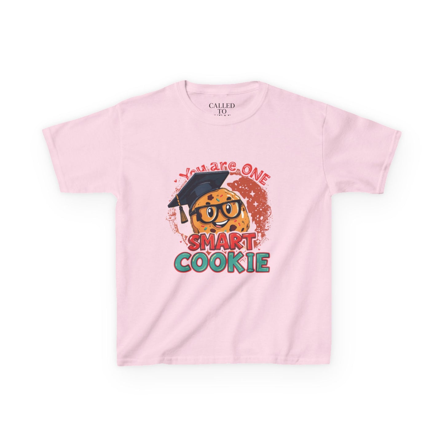 You Are One Smart Cookie kids tee | Smiling Cookie with Graduation Cap & Glasses