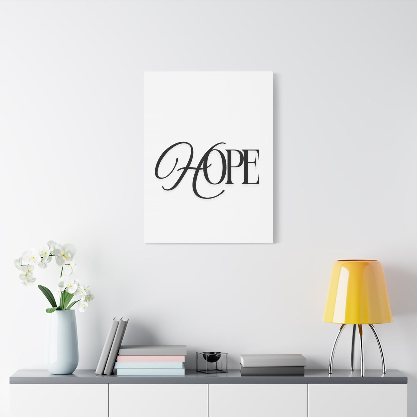 Hope Script Wall Art Canvas | Matte Stretched Canvas
