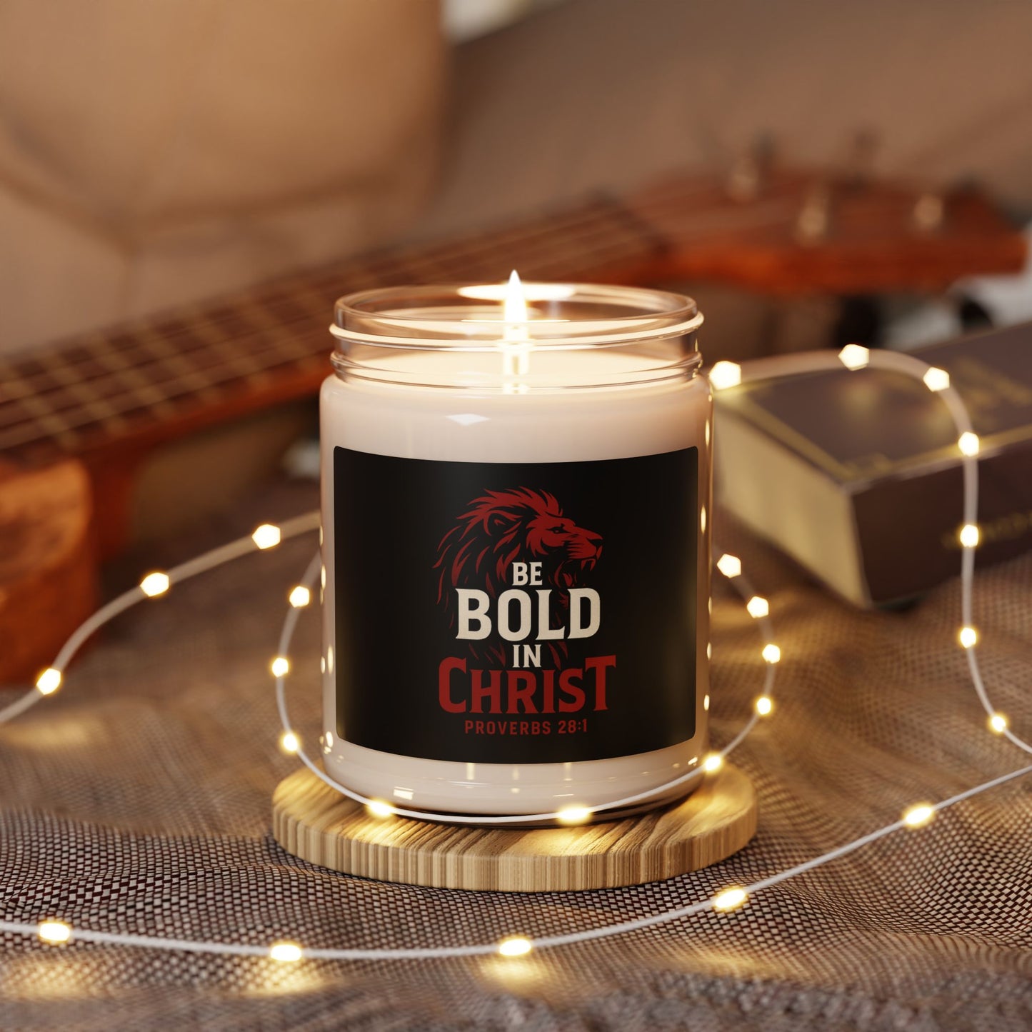 Be Bold in Christ Scented Soy Candle, Faith-Based Home Decor, Relaxation Gift, Christian Candle, Inspirational Gift Idea