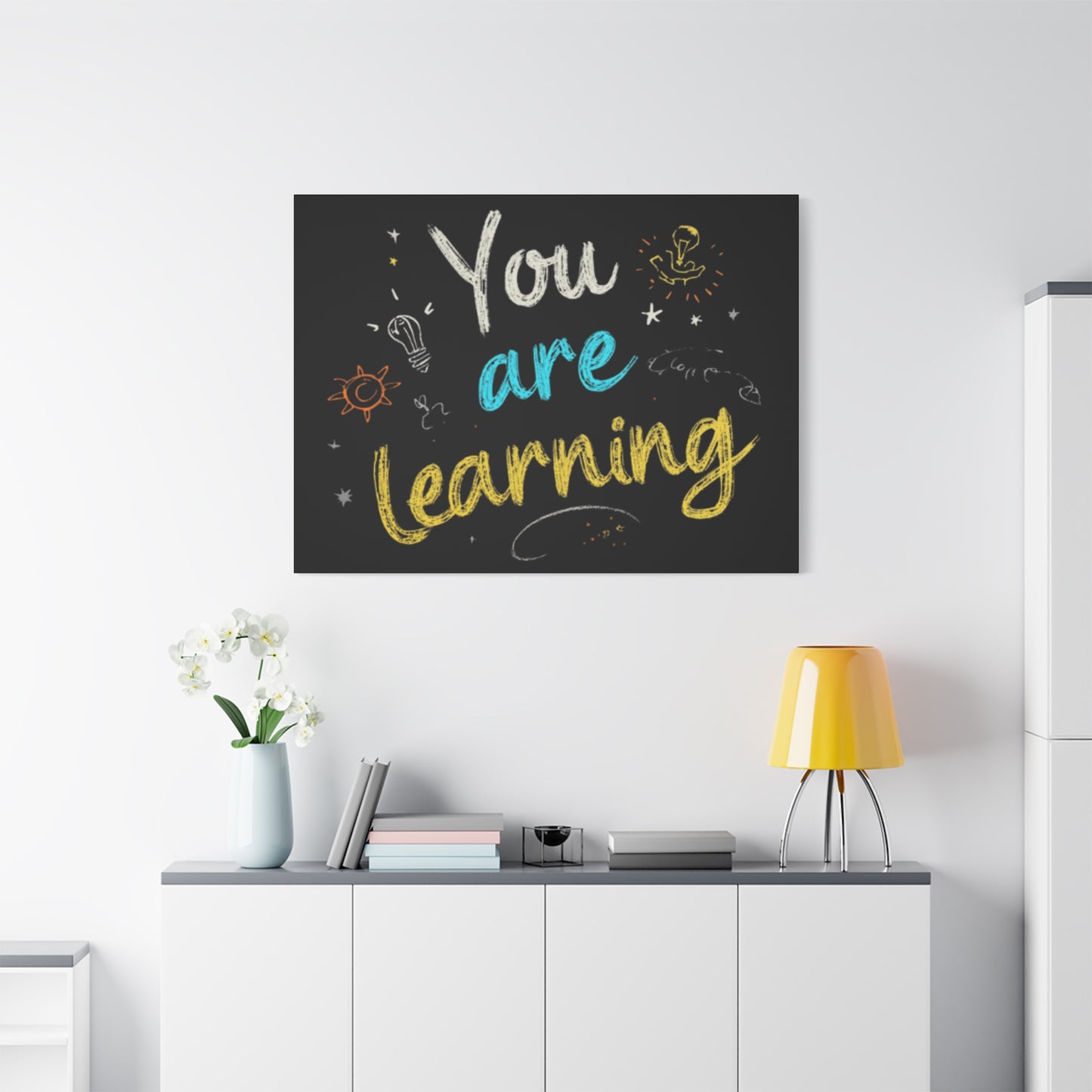 You Are Learning Chalkboard Art Canvas