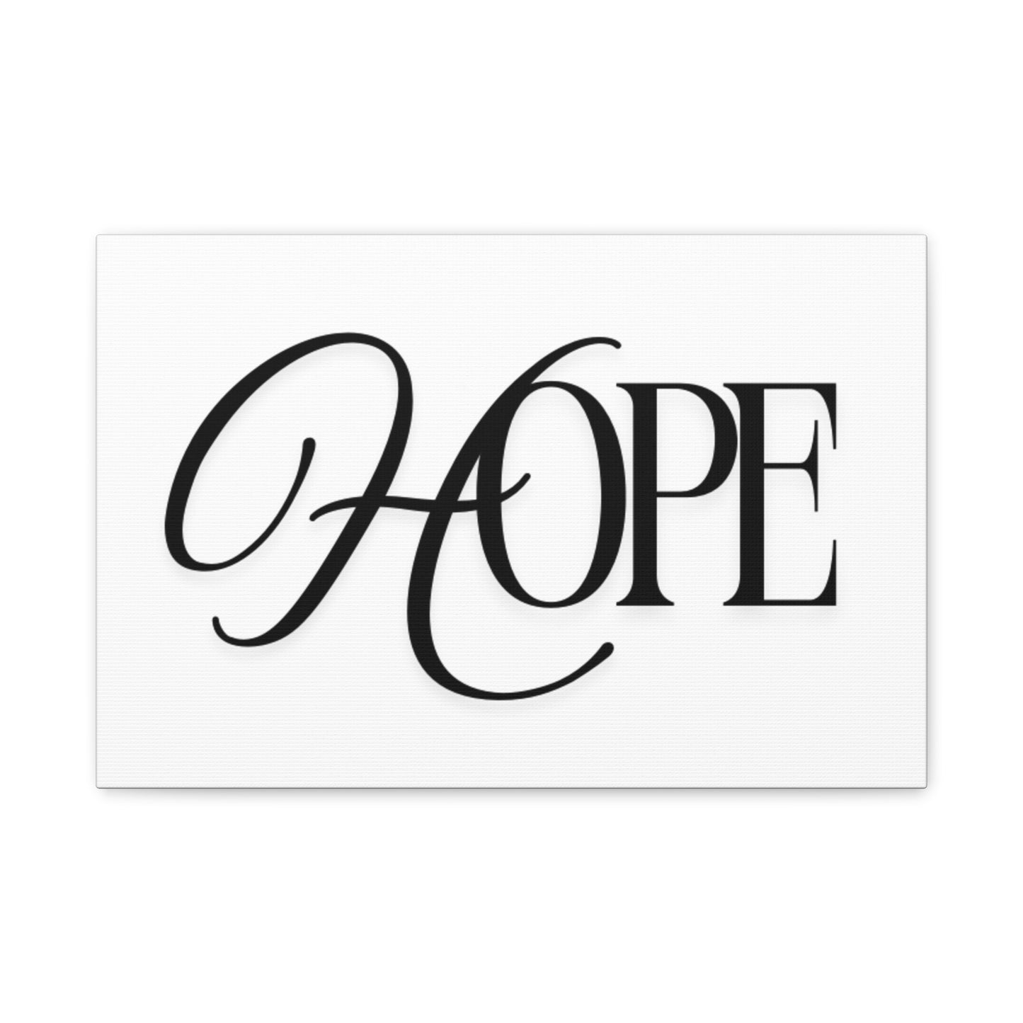 Hope Script Wall Art Canvas | Matte Stretched Canvas