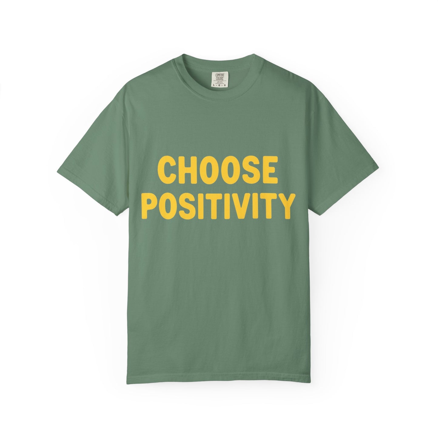Choose Positivity T-shirt | Positive Quote Tee, Yellow Block Letters