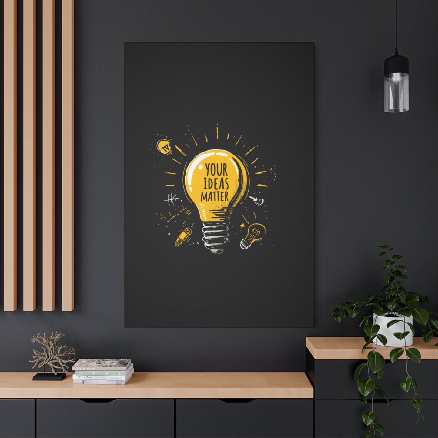 Your Ideas Matter lightbulb Matte Canvas