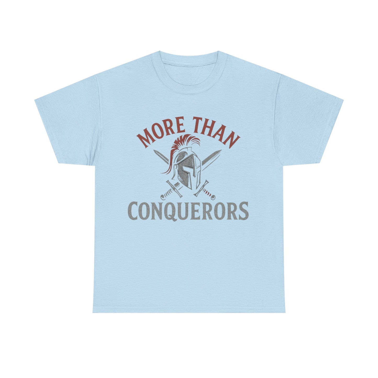 More Than Conquerors Unisex Heavy Cotton Tee, Motivational Shirt, Gifts for Him or Her