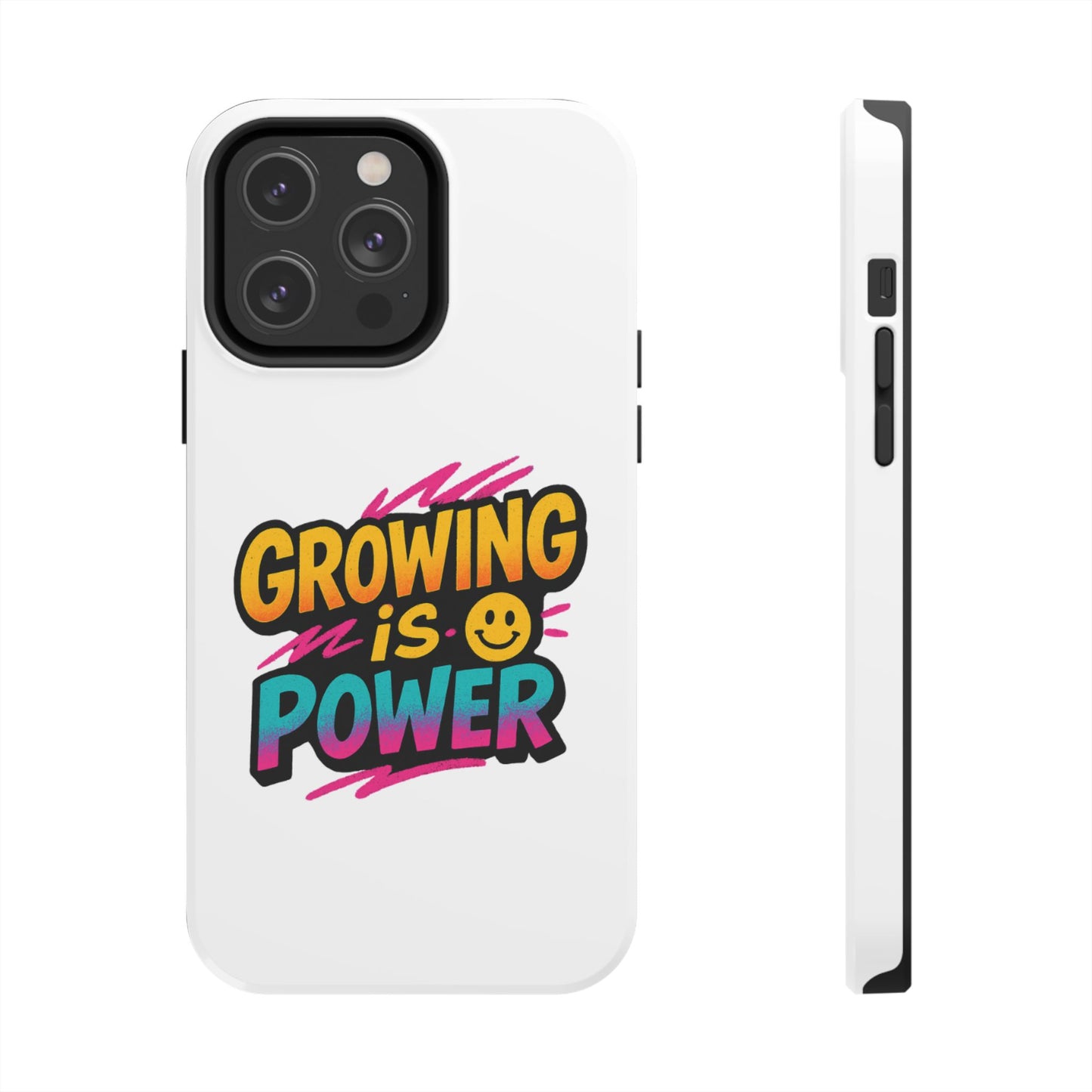 Empowering Tough Phone Case - 'Growing is Power' - Motivational Gifts, Unique Phone Accessories, Phone Protector, Gift for Teens