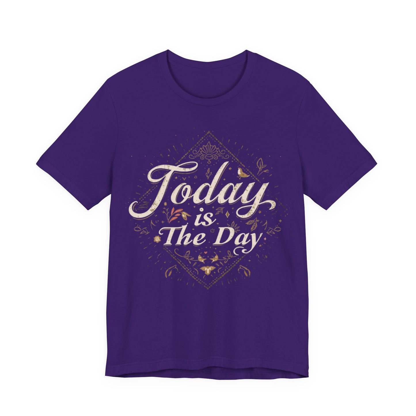 Today Is The Day Tee | Vintage Distressed Lettering, Motivational Shirt