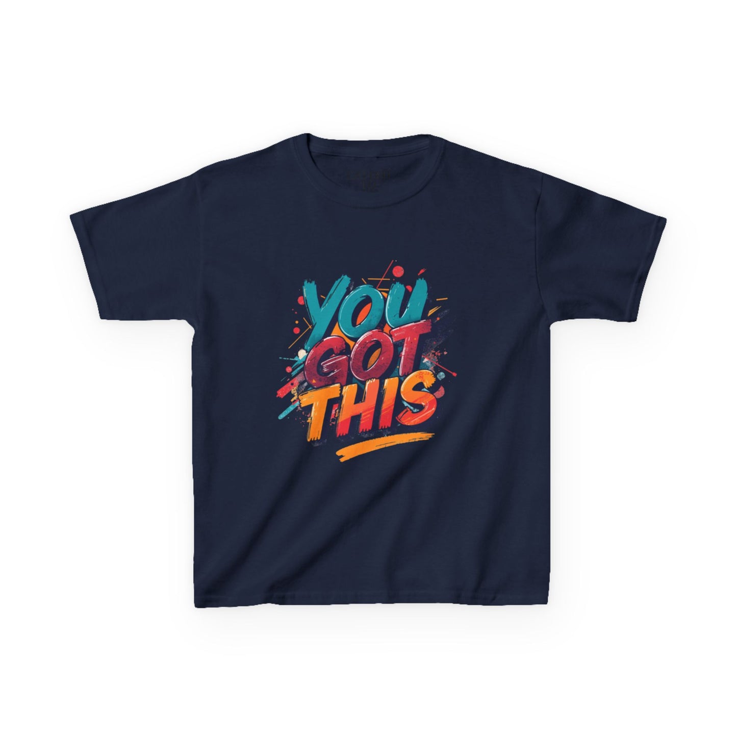 You Got This Kids Tee | Colorful Hand-Lettered Brush Script, Paint Splatters