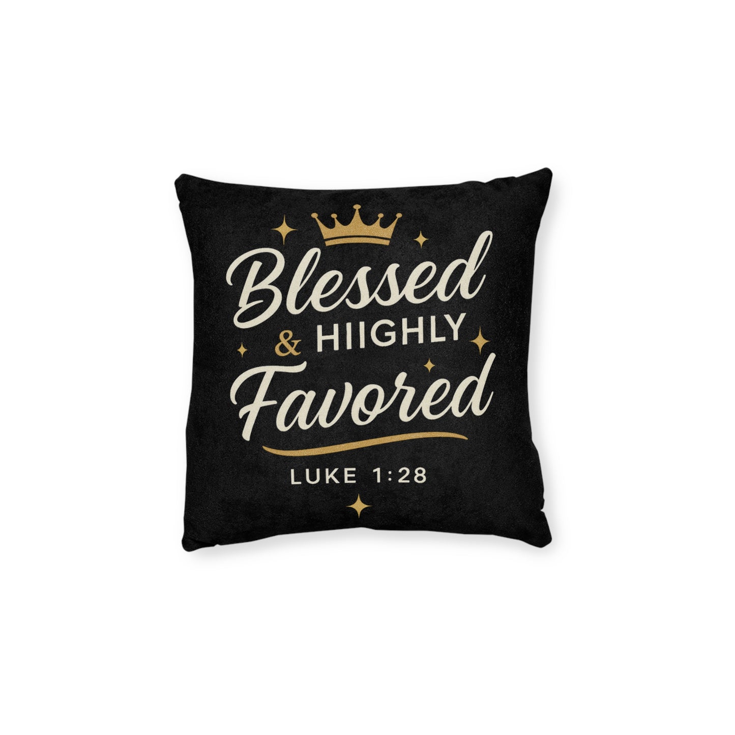Blessed & Highly Favored Pink Square Pillow - Inspirational Home Decor, Christian Gift, Cozy Living, Faith-Based Decoration, Religious [...]