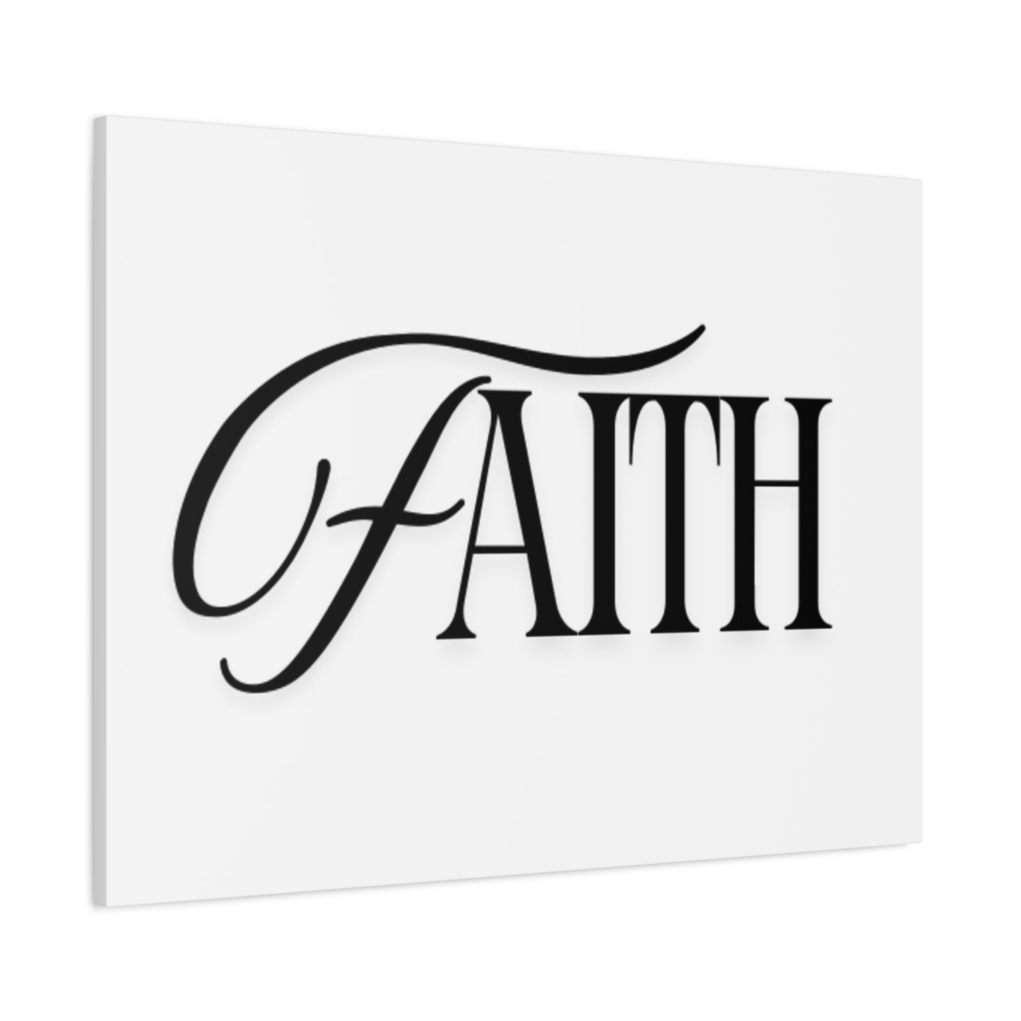 Faith typography wall art Canvas | Matte stretched 1.25"