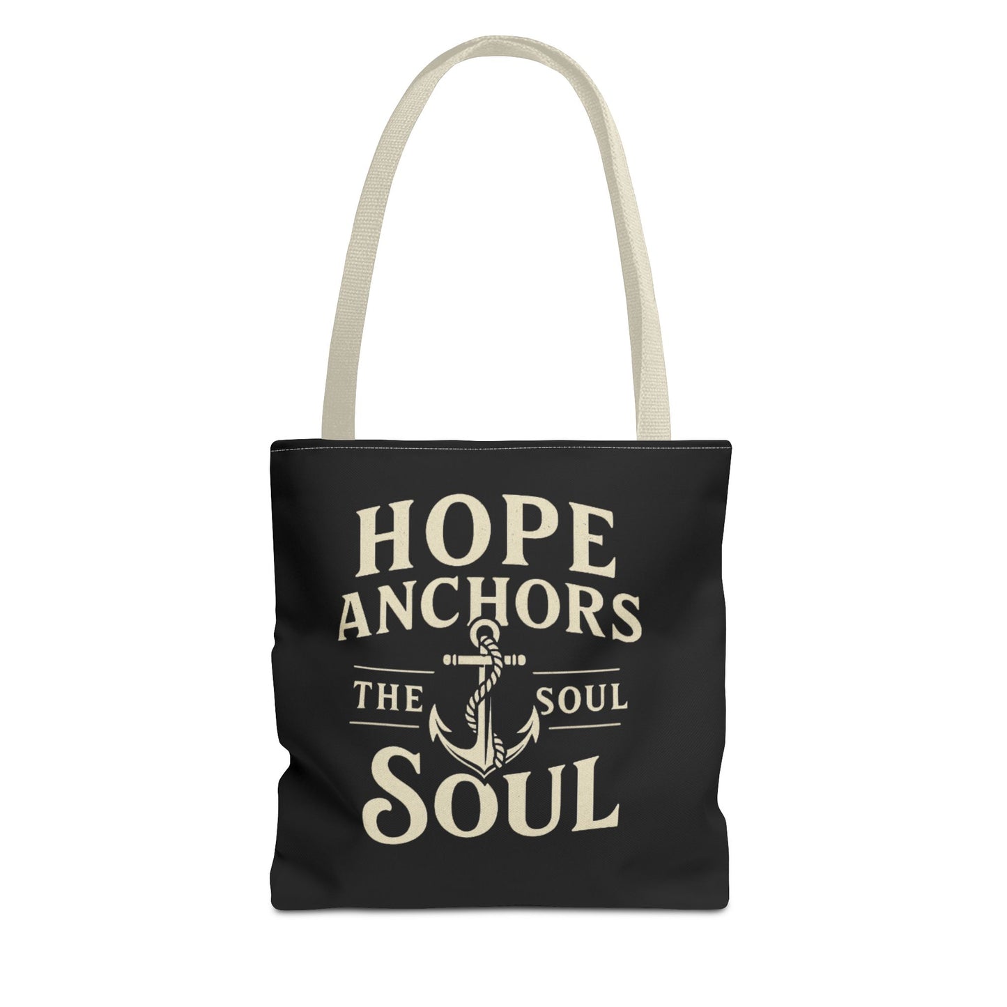 Inspirational Tote Bag - Hope Anchors the Soul, Everyday Use, Beach Bag, Travel Companion
