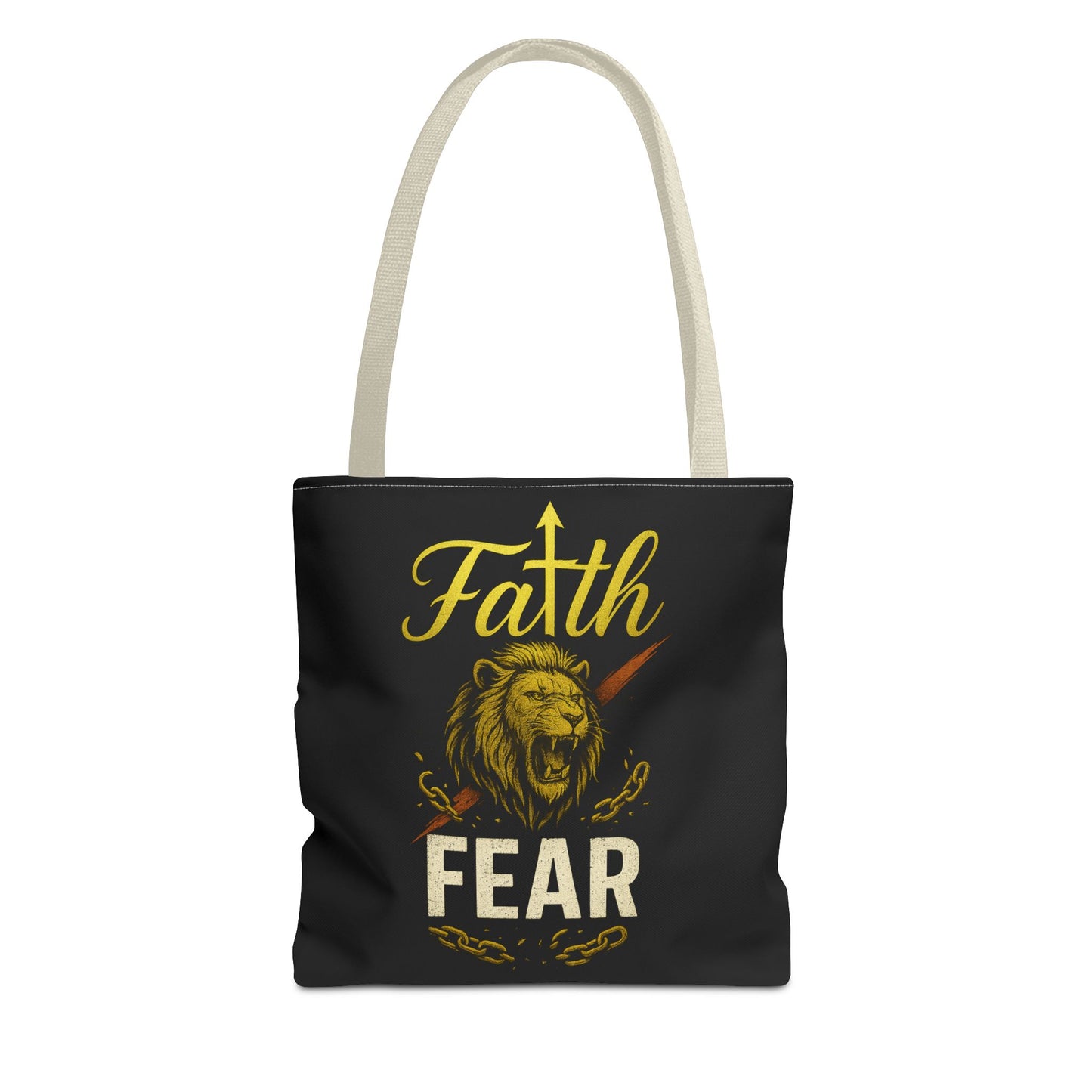 Fearless Faith Tote Bag | Motivational Carryall | Stylish Grocery Bag, Beach Bag, Gift for Friends, Inspirational Accessory