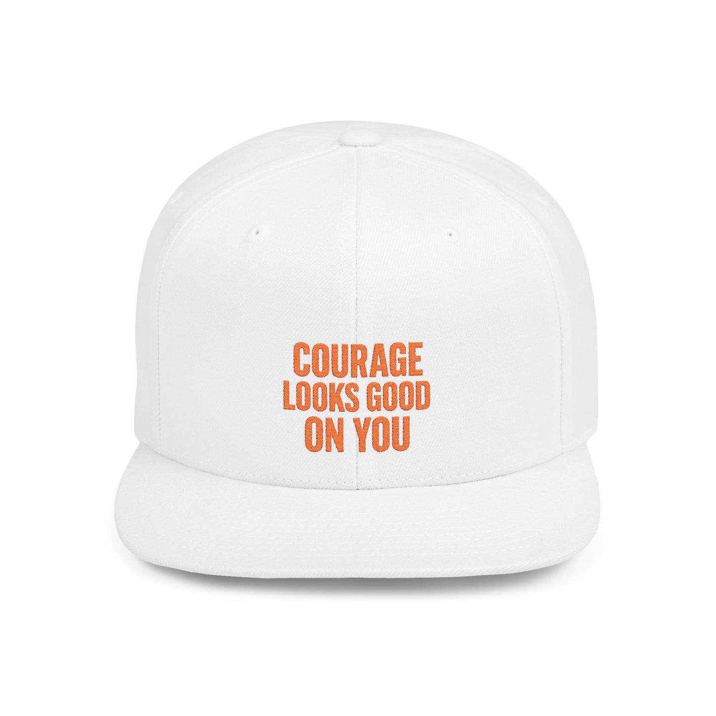 Courage Looks Good on You Snapback Hat, Motivational Cap for Everyday Wear, Gift for Friends, Inspiring Headwear