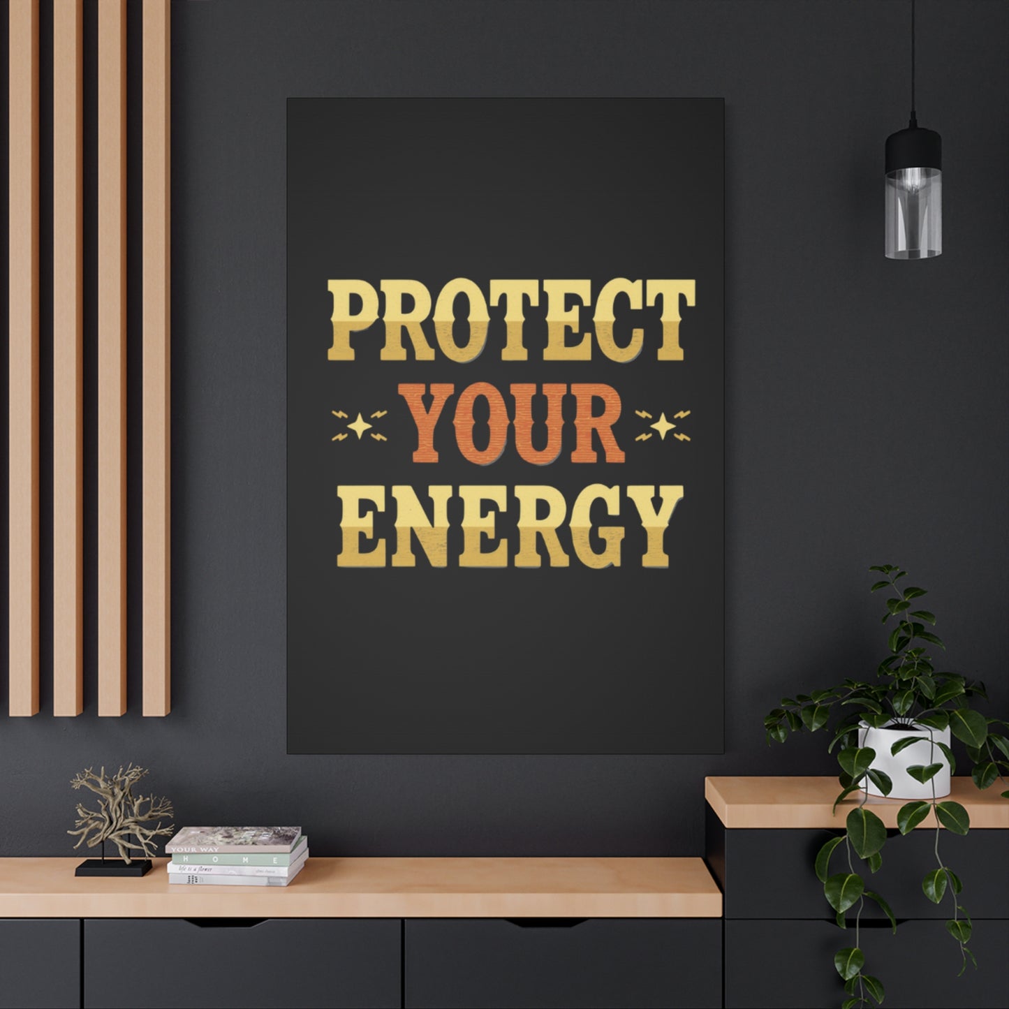 Protect Your Energy Canvas | Matte Stretched Wall Art