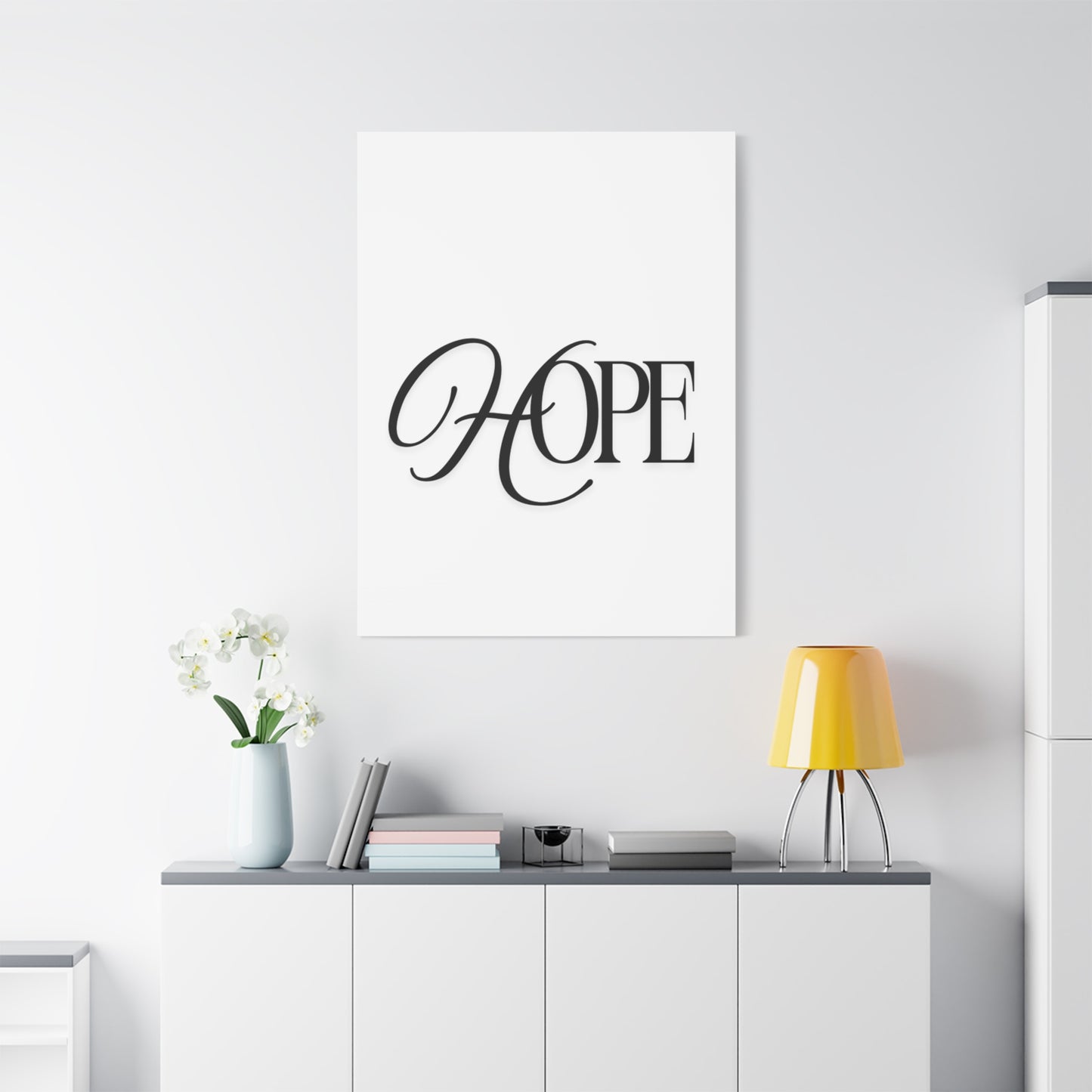 Hope Script Wall Art Canvas | Matte Stretched Canvas