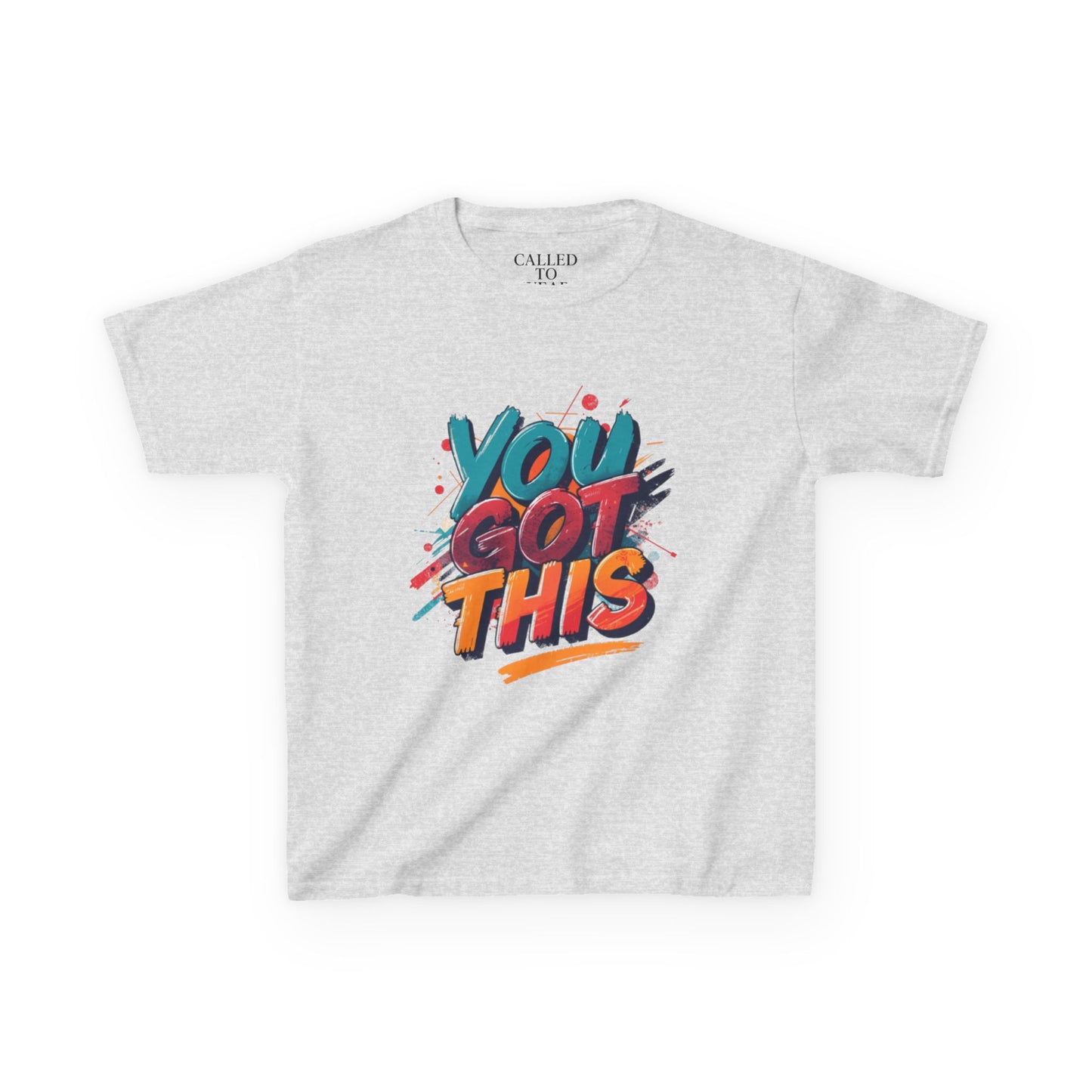 You Got This Kids Tee | Colorful Hand-Lettered Brush Script, Paint Splatters