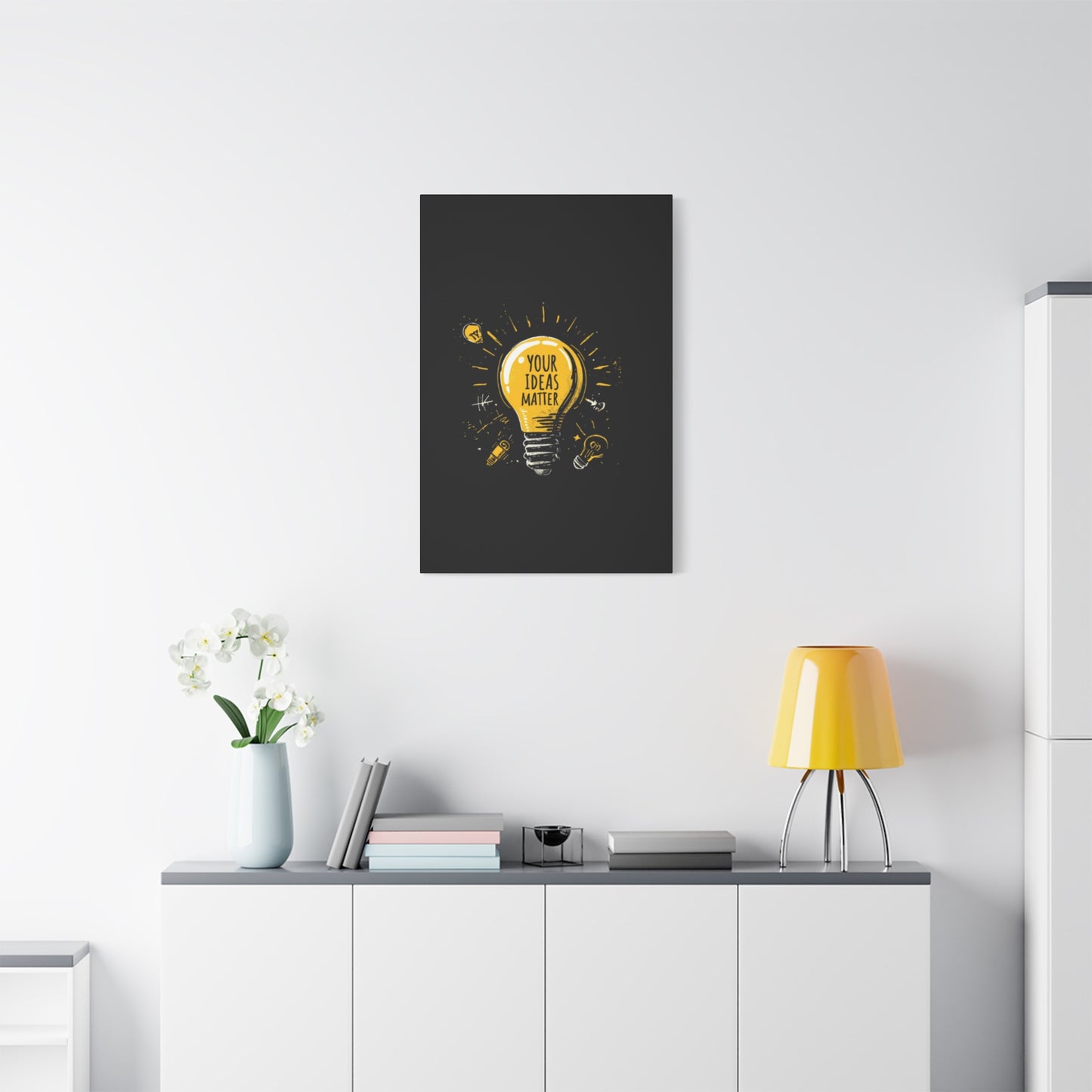 Your Ideas Matter lightbulb Matte Canvas