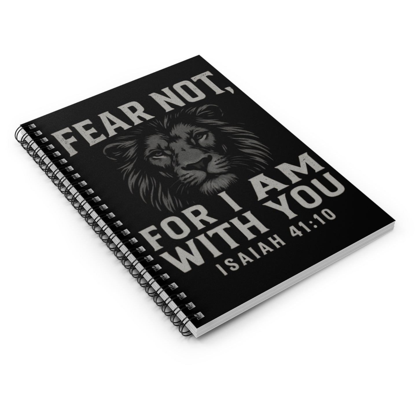 Inspirational Spiral Notebook - Fear Not, Christian Journal, Motivational Notebook, Gift for Students, Devotional Planner, Scripture Note