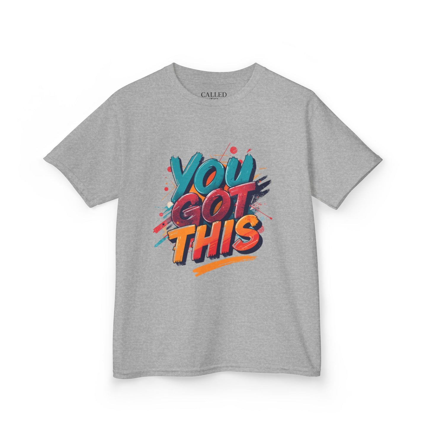 You Got This Kids Tee | Colorful Hand-Lettered Brush Script, Paint Splatters