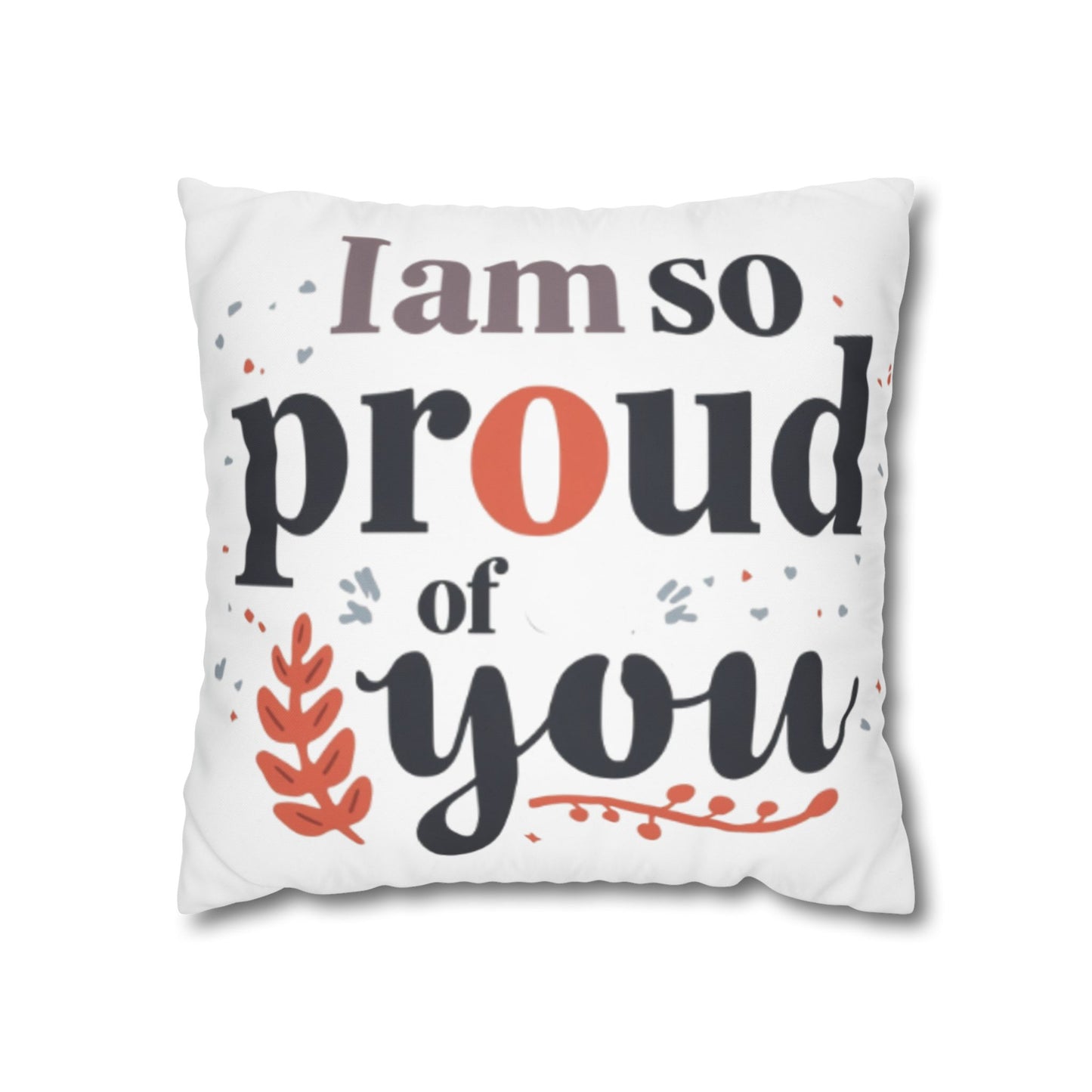 Hand-Lettered Encouragement Square Poly Canvas Pillowcase | Autumn Accents, Double-Sided