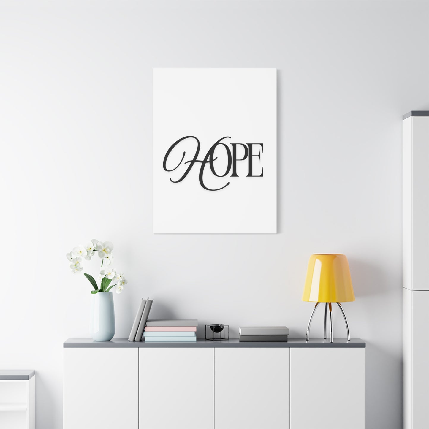Hope Script Wall Art Canvas | Matte Stretched Canvas
