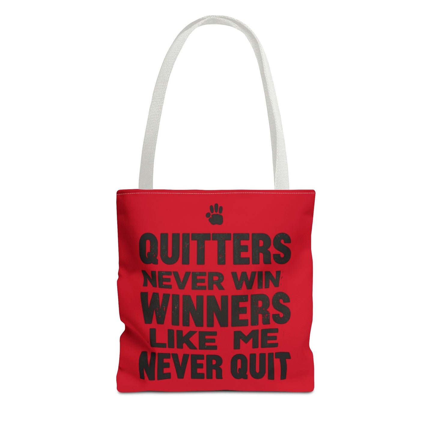 Rallying Cry Hand-Lettered Tote Bag | Bold Red All-Over Print