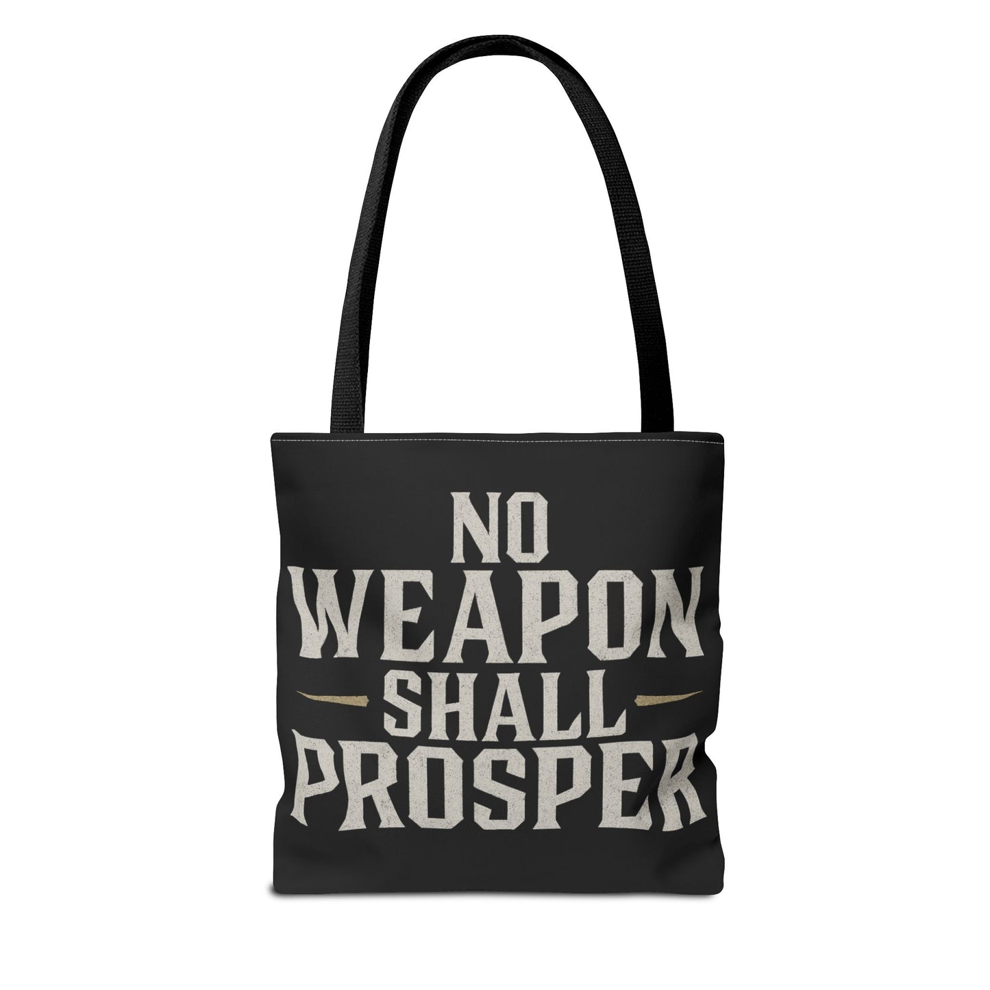 Empowering Tote Bag - No Weapon Shall Prosper | Inspirational Carry-All, Motivational Gift, Everyday Use, Versatile Shopping Bag