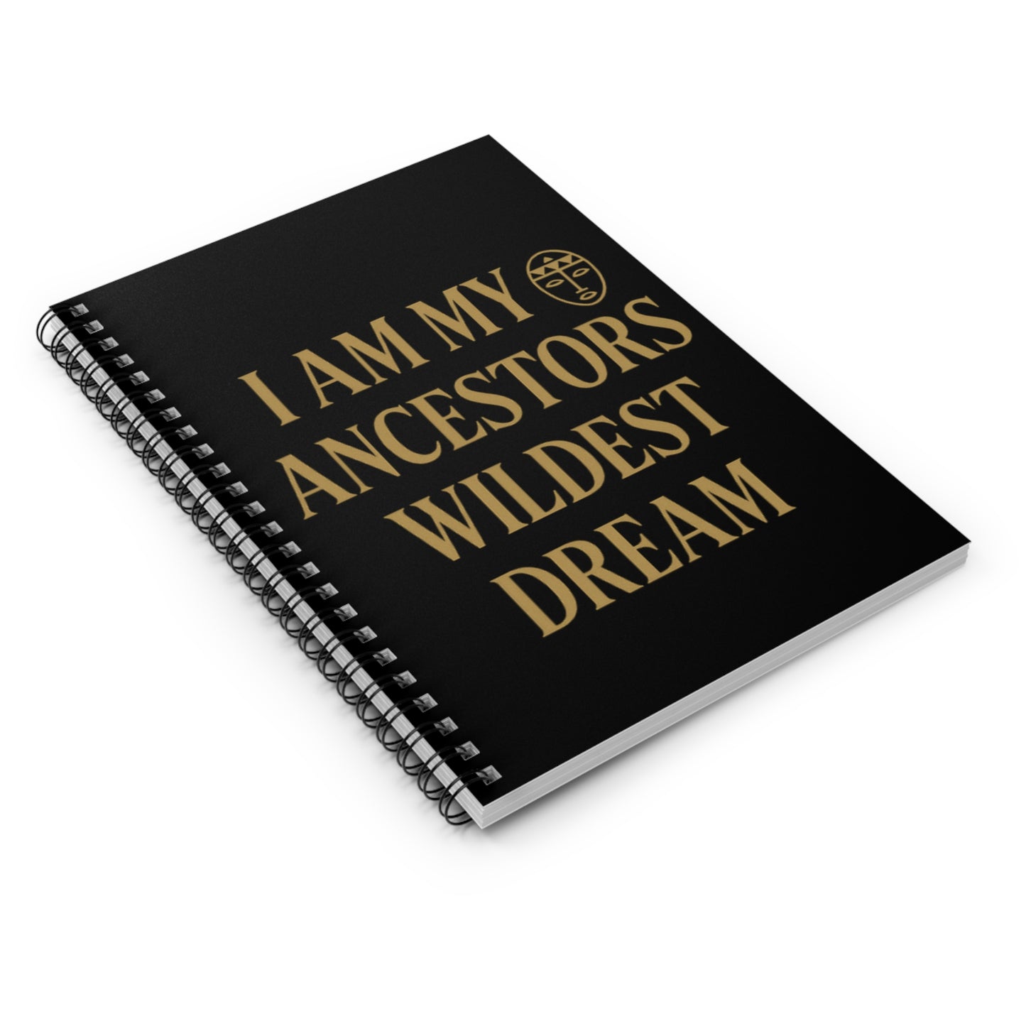 Spiral Notebook - Ancestral Dreams Quotes Journal, Motivational Gift, Stationery for Writers, Art Students, Black Spiral Notebook