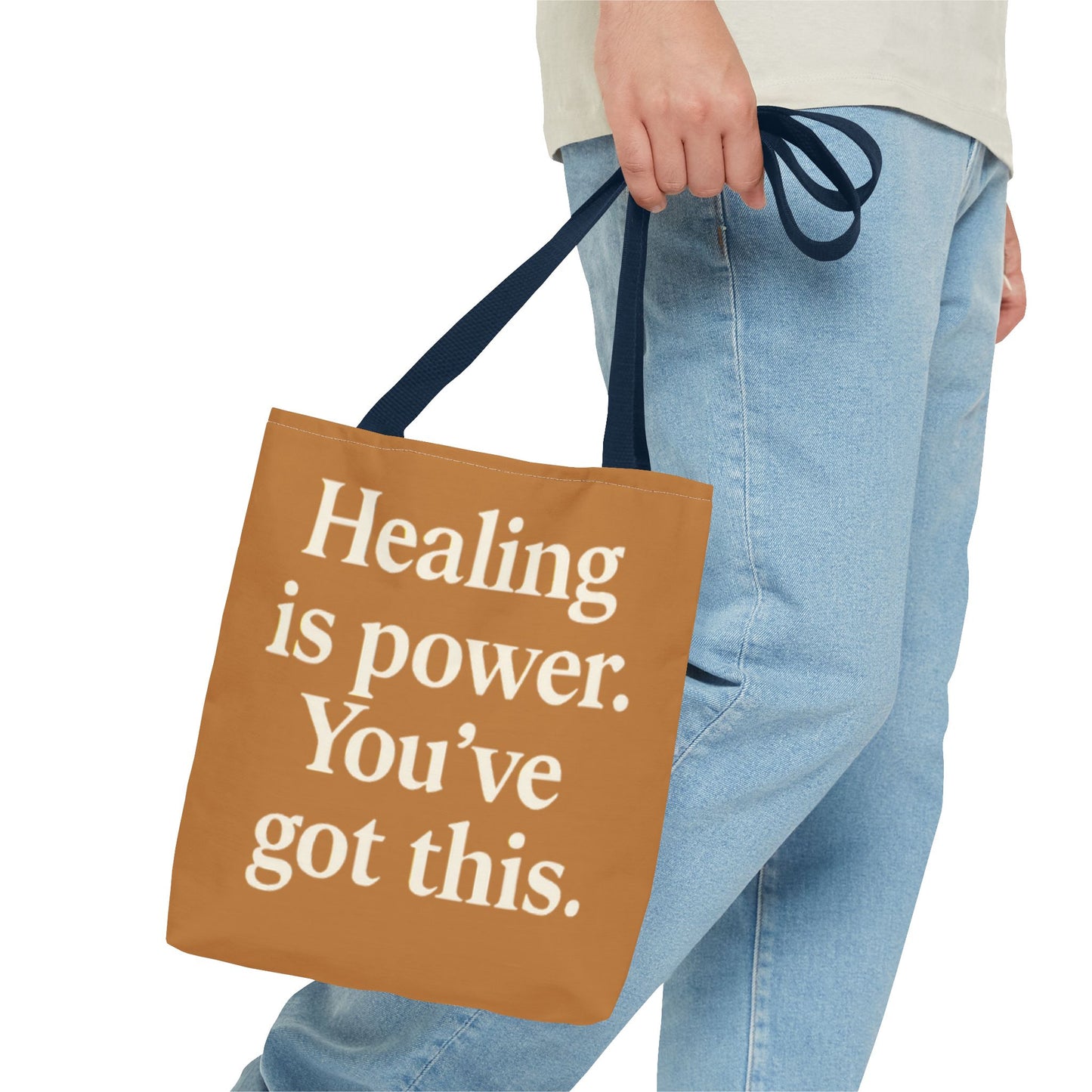 Empowering Healing Tote Bag, Inspirational Market Bag, Motivational Gift, Self-Care Accessory, Supportive Everyday Tote