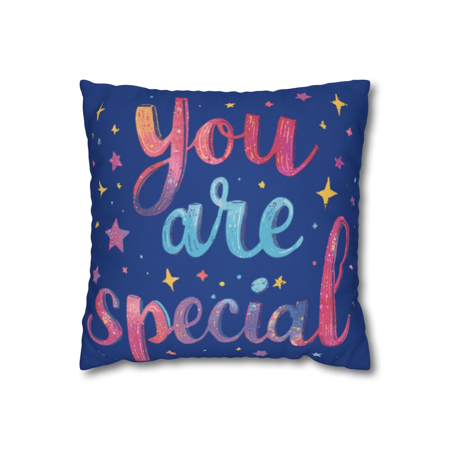 You Are Special Pillowcase | Square Poly Canvas Pillowcase, Inspirational Typography