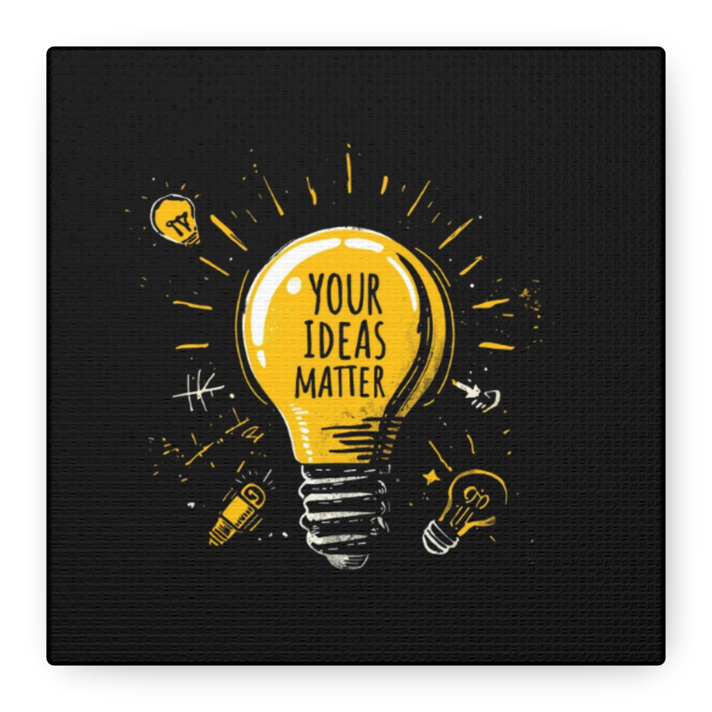 Your Ideas Matter lightbulb Matte Canvas