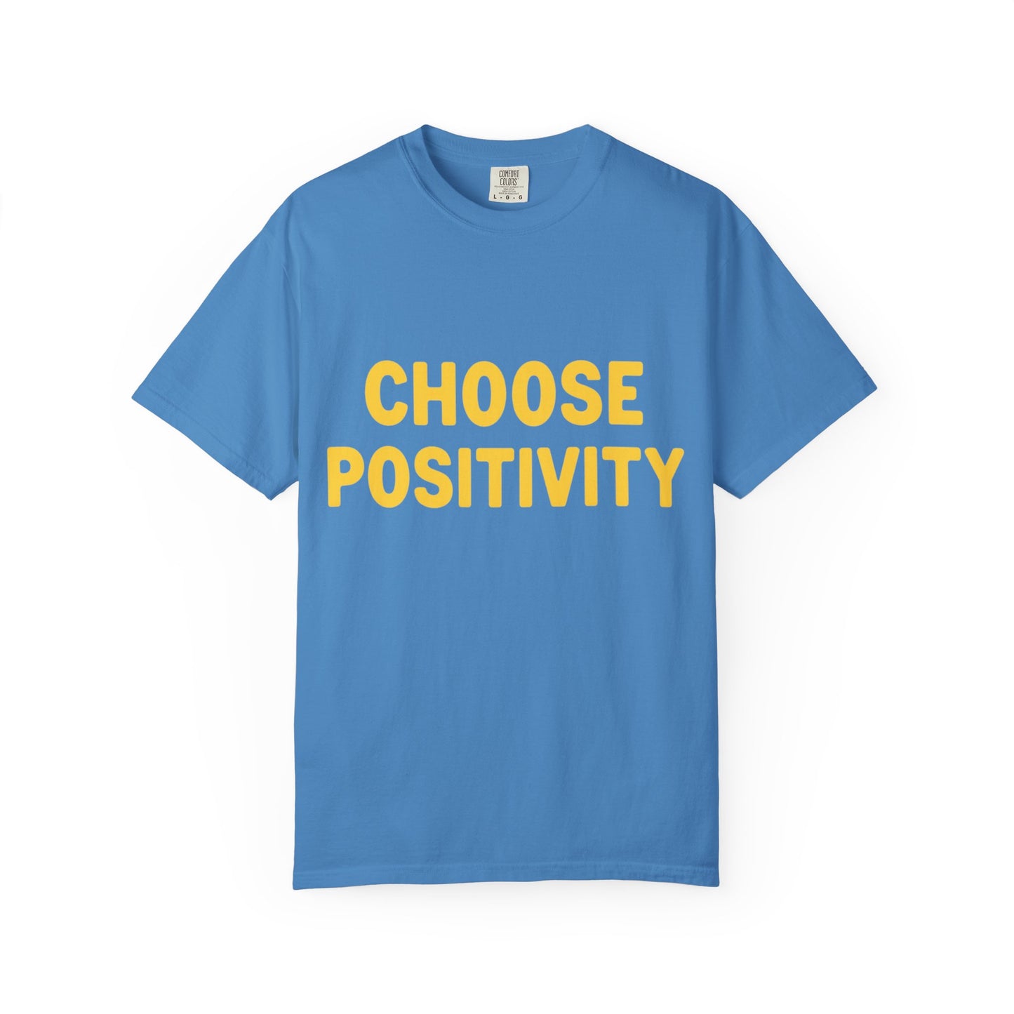 Choose Positivity T-shirt | Positive Quote Tee, Yellow Block Letters