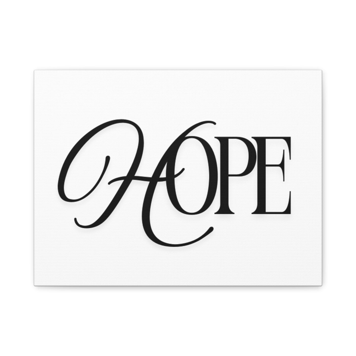 Hope Script Wall Art Canvas | Matte Stretched Canvas
