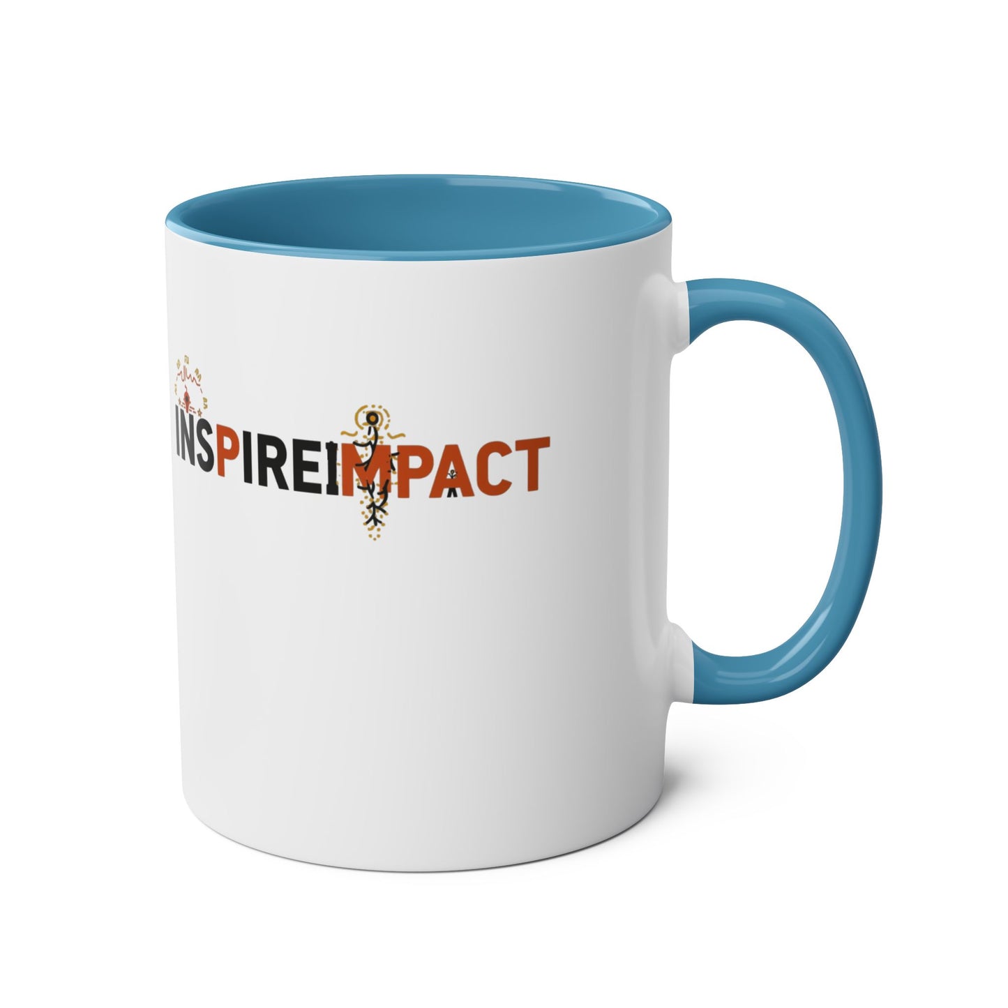 Inspire Impact Mug | Two-Tone 11oz Coffee Mug, Red Interior and Handle