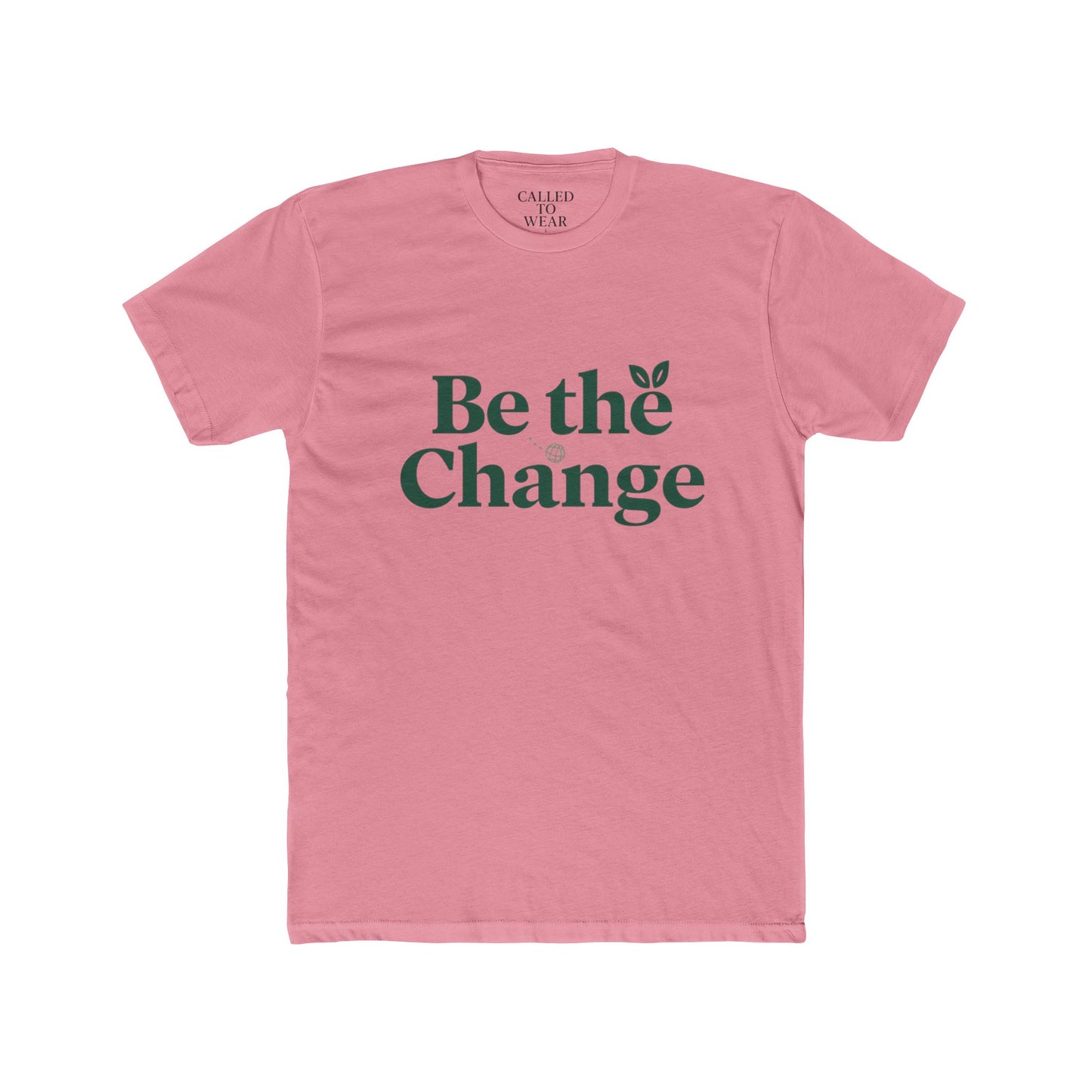 Live With Purpose tee, Minimal Green Leaf Typography | Cotton Crew