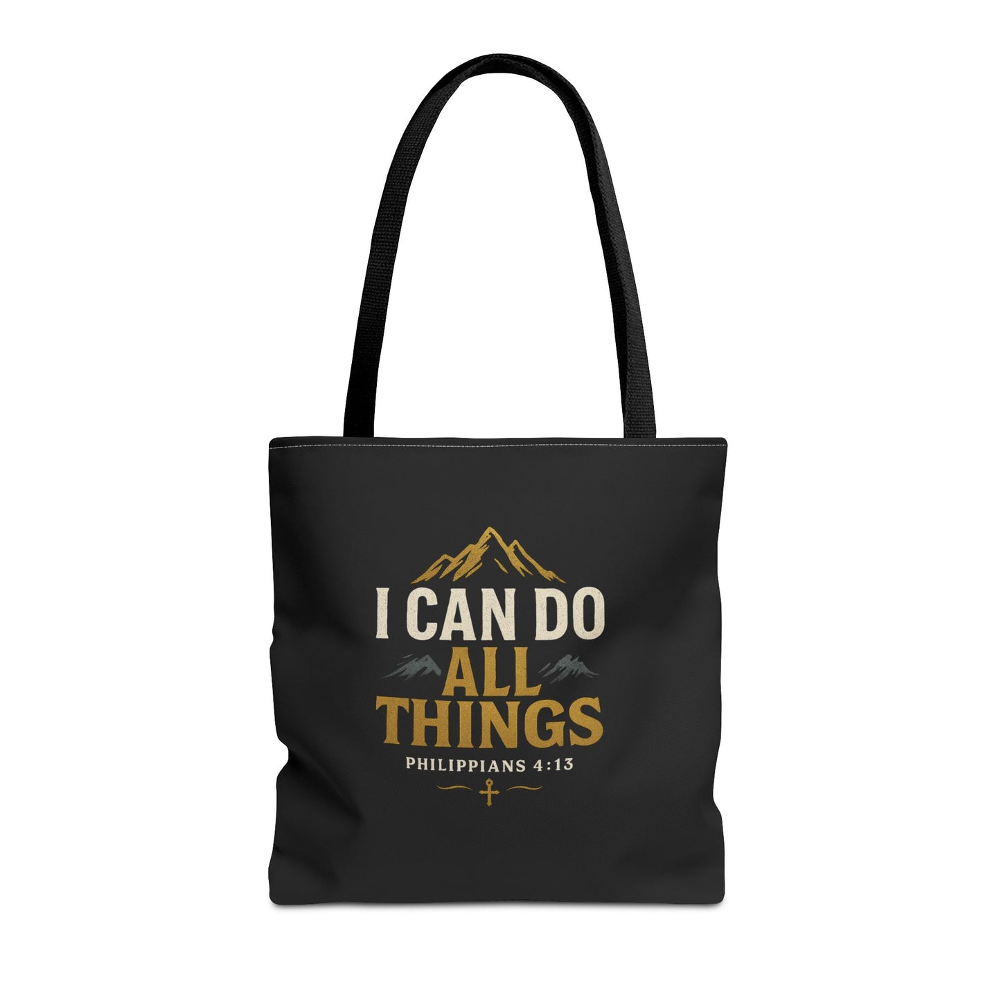 Inspirational Tote Bag with Philippians 4:13 - Motivational Gift for Encouragement, Faith, Bible Quotes, Everyday Use, Church