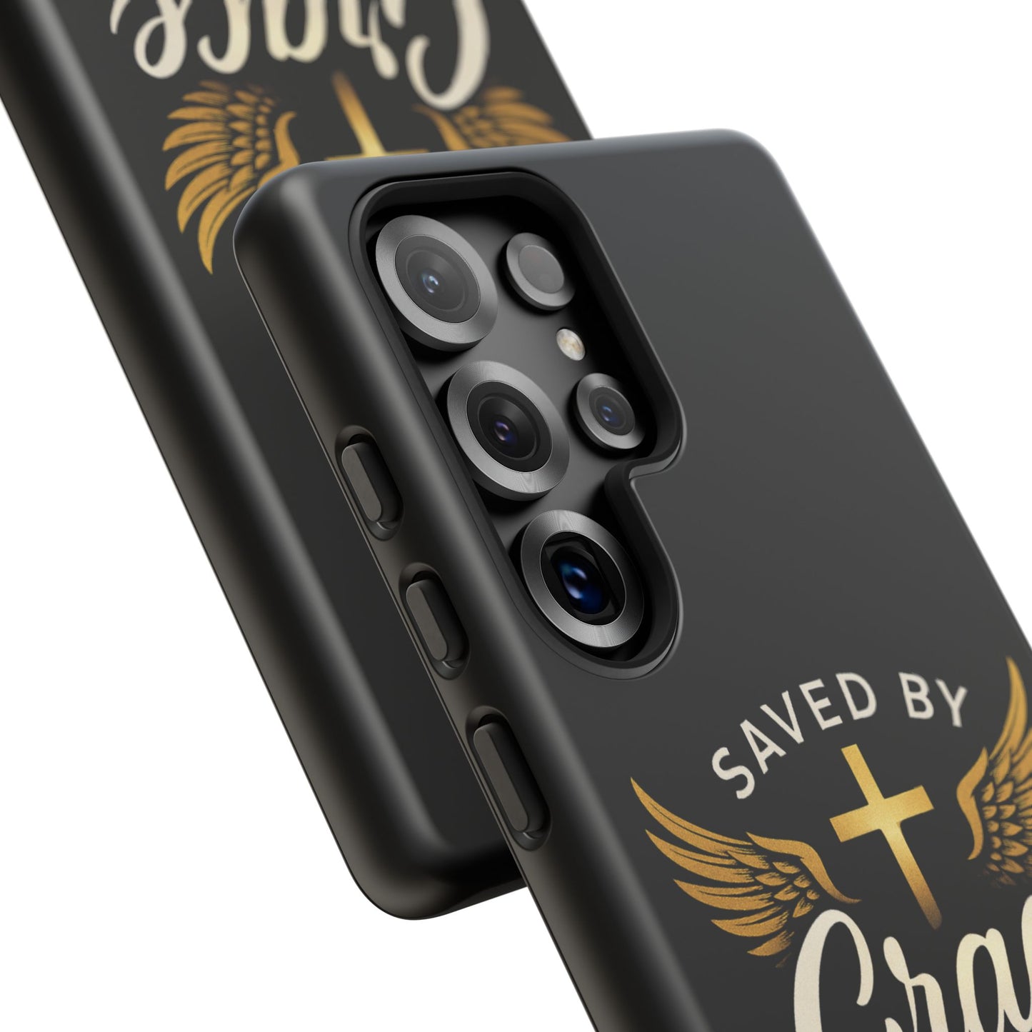 Christian Phone Case - Saved by Grace Design, Unique Gift for Believers, Inspirational Accessory, Stylish Christian Decor