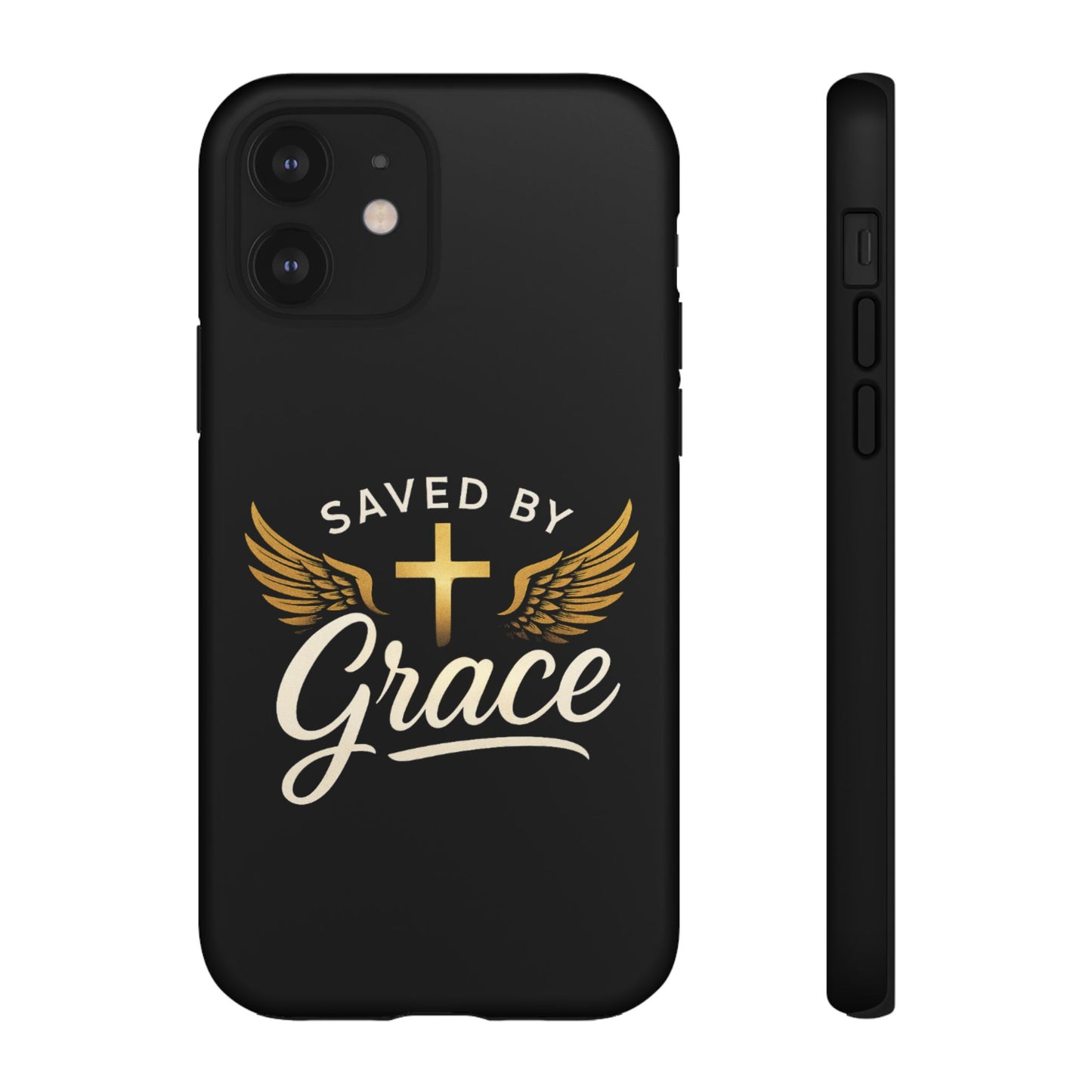 Christian Phone Case - Saved by Grace Design, Unique Gift for Believers, Inspirational Accessory, Stylish Christian Decor