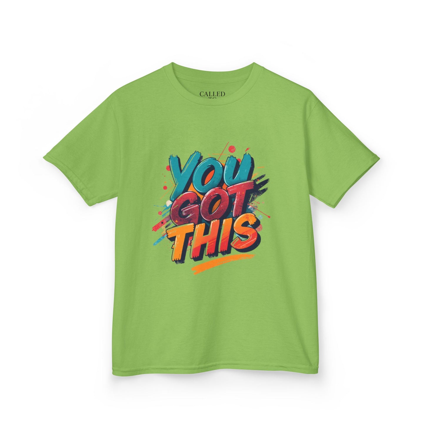 You Got This Kids Tee | Colorful Hand-Lettered Brush Script, Paint Splatters