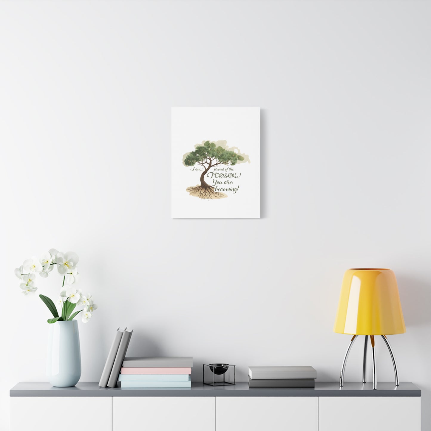 Tree of Growth Inspirational Quote Matte Canvas