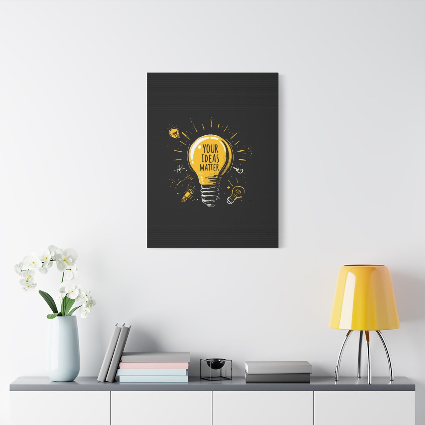 Your Ideas Matter lightbulb Matte Canvas