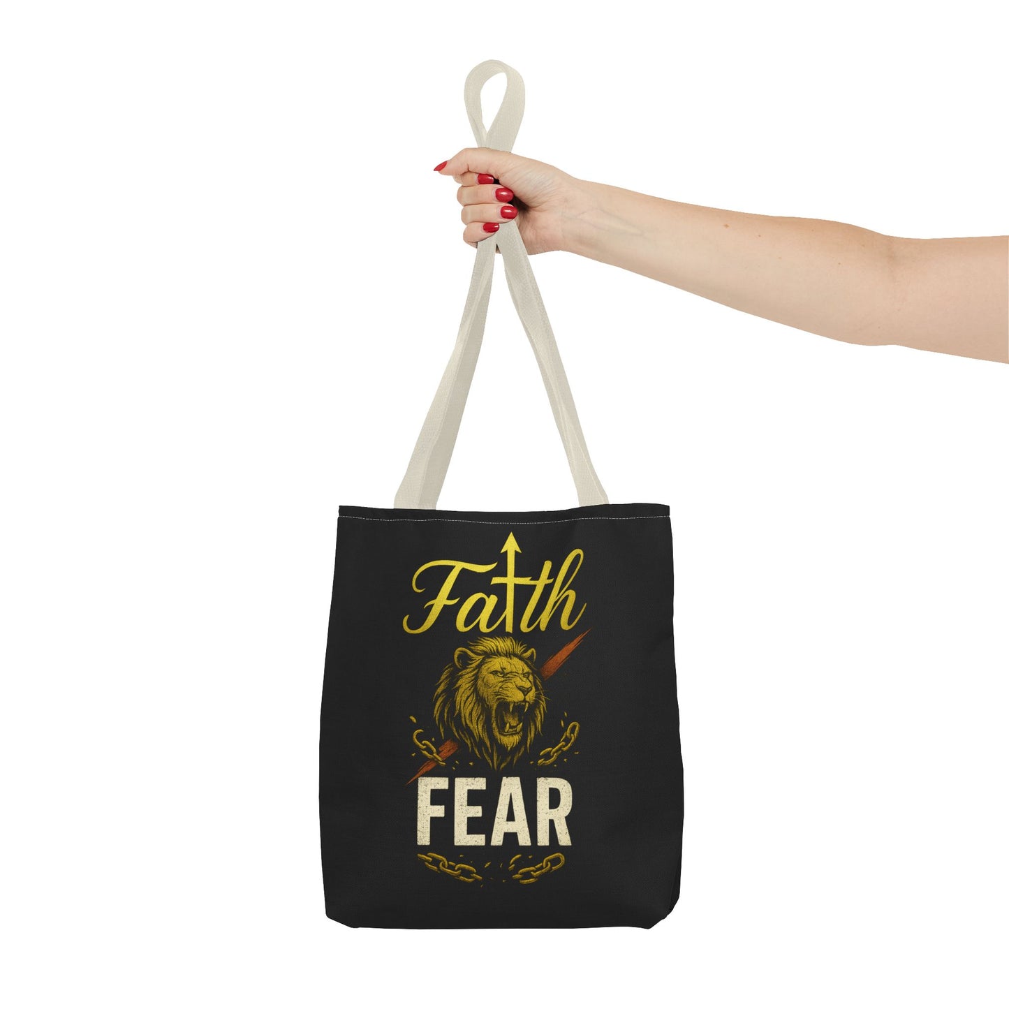 Fearless Faith Tote Bag | Motivational Carryall | Stylish Grocery Bag, Beach Bag, Gift for Friends, Inspirational Accessory