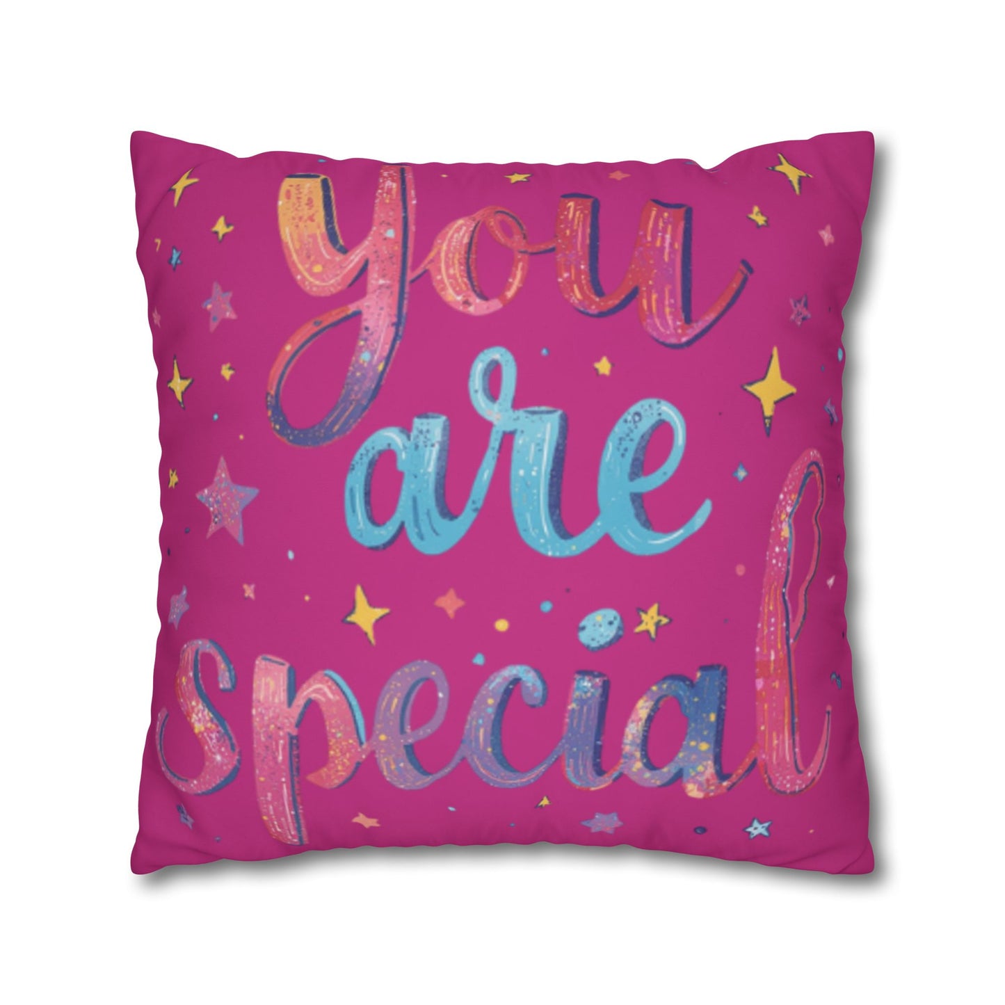 You Are Special pillowcase | square poly canvas pillowcase