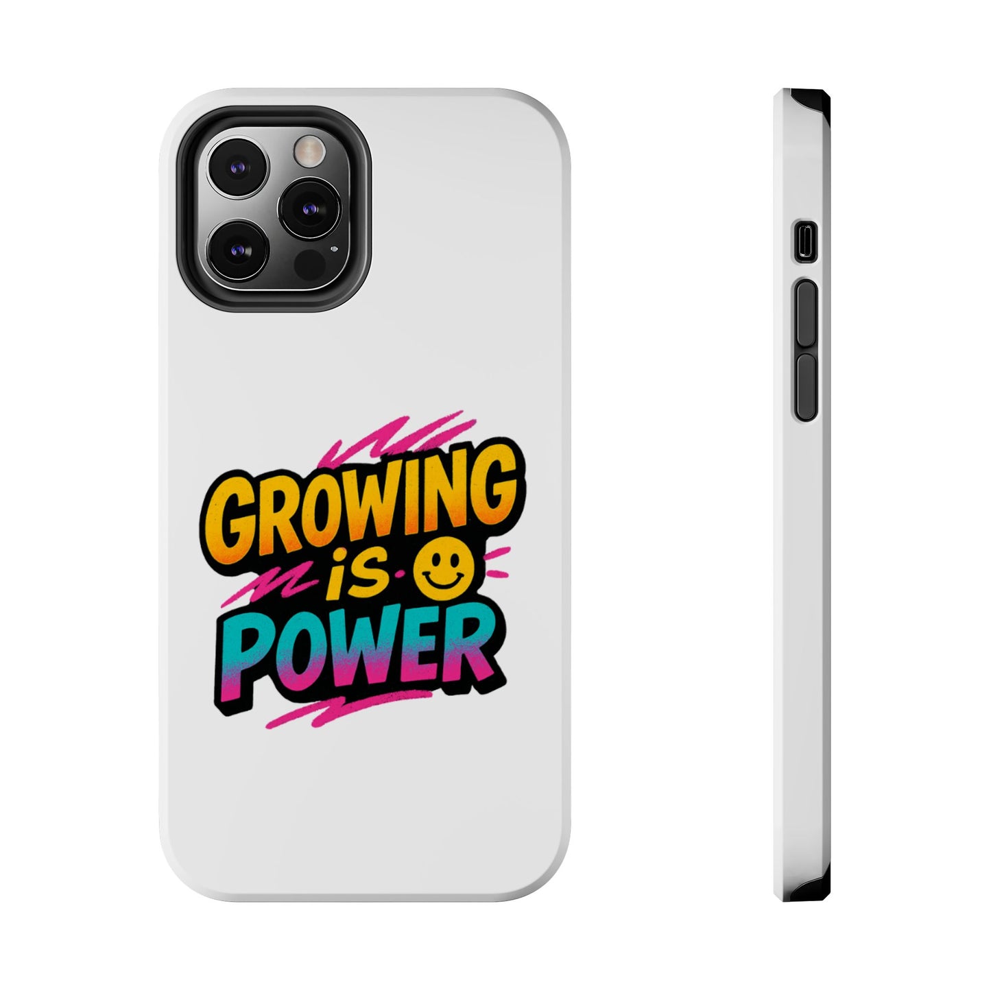 Empowering Tough Phone Case - 'Growing is Power' - Motivational Gifts, Unique Phone Accessories, Phone Protector, Gift for Teens