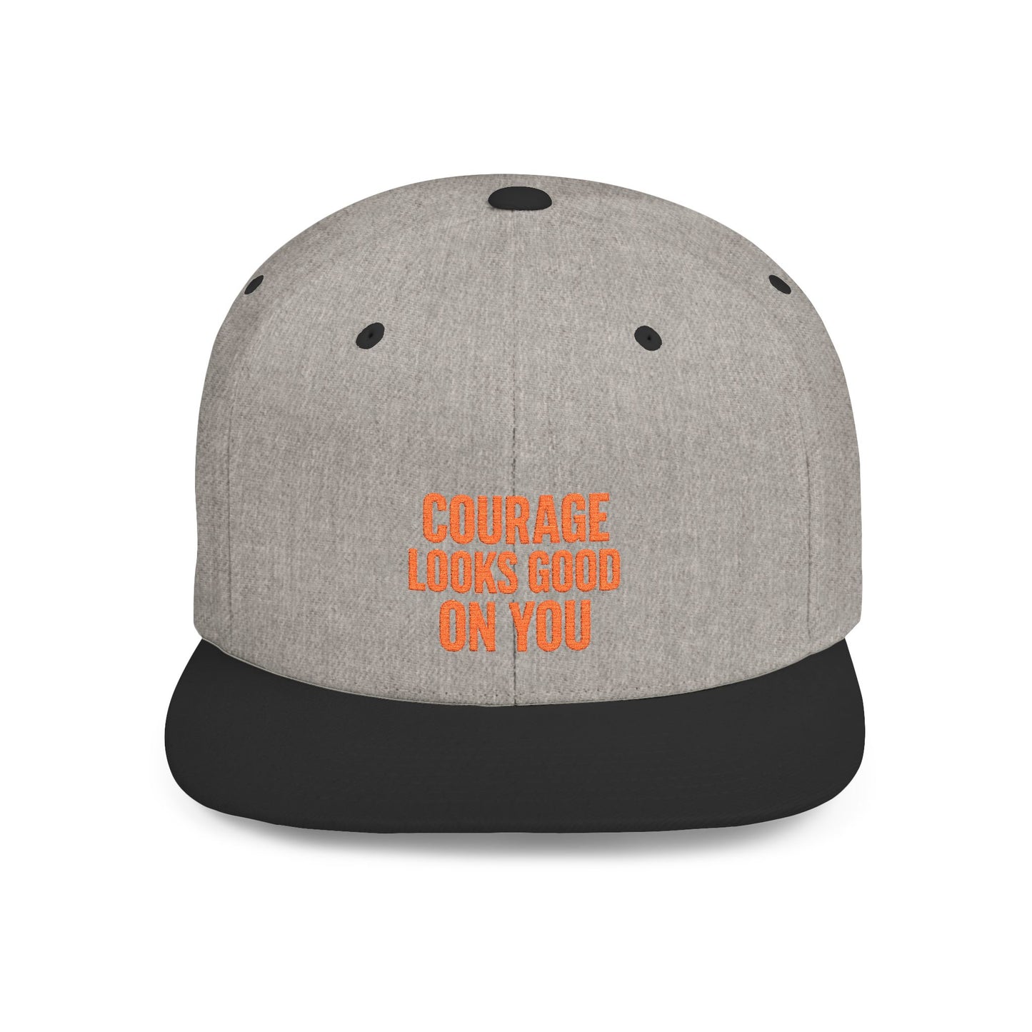 Courage Looks Good on You Snapback Hat, Motivational Cap for Everyday Wear, Gift for Friends, Inspiring Headwear
