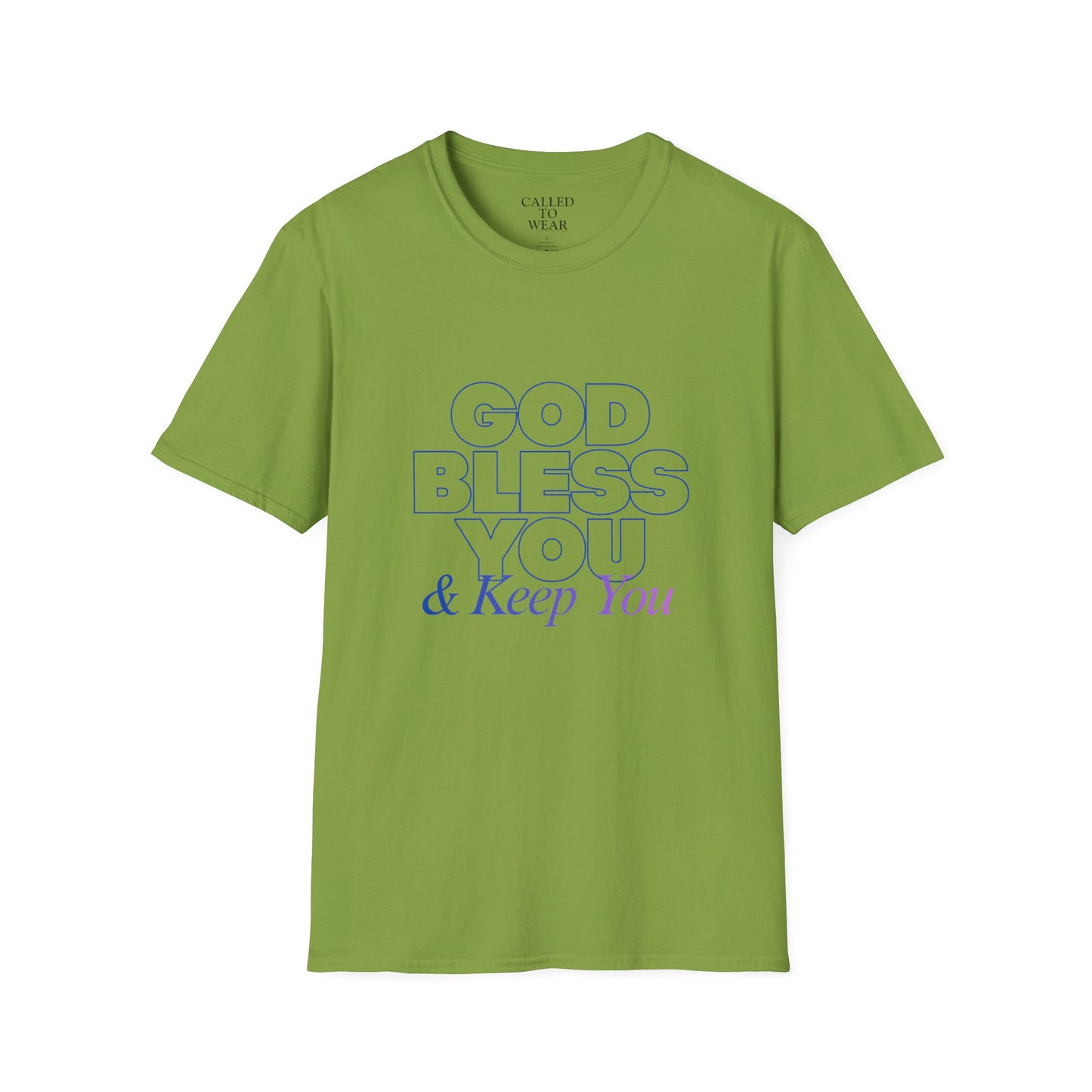 GOD BLESS YOU & Keep You T-Shirt | Minimal Typographic Faith Tee