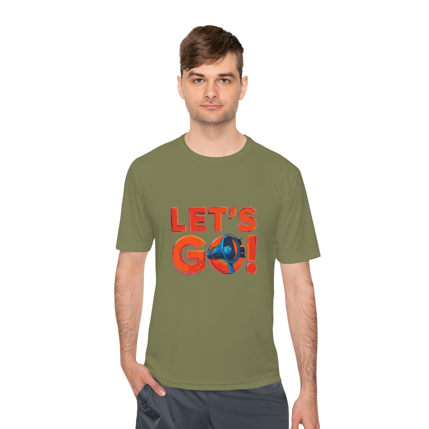 LET'S GO! Momentum Graphic Tee | Lightweight Polyester Athletic Shirt