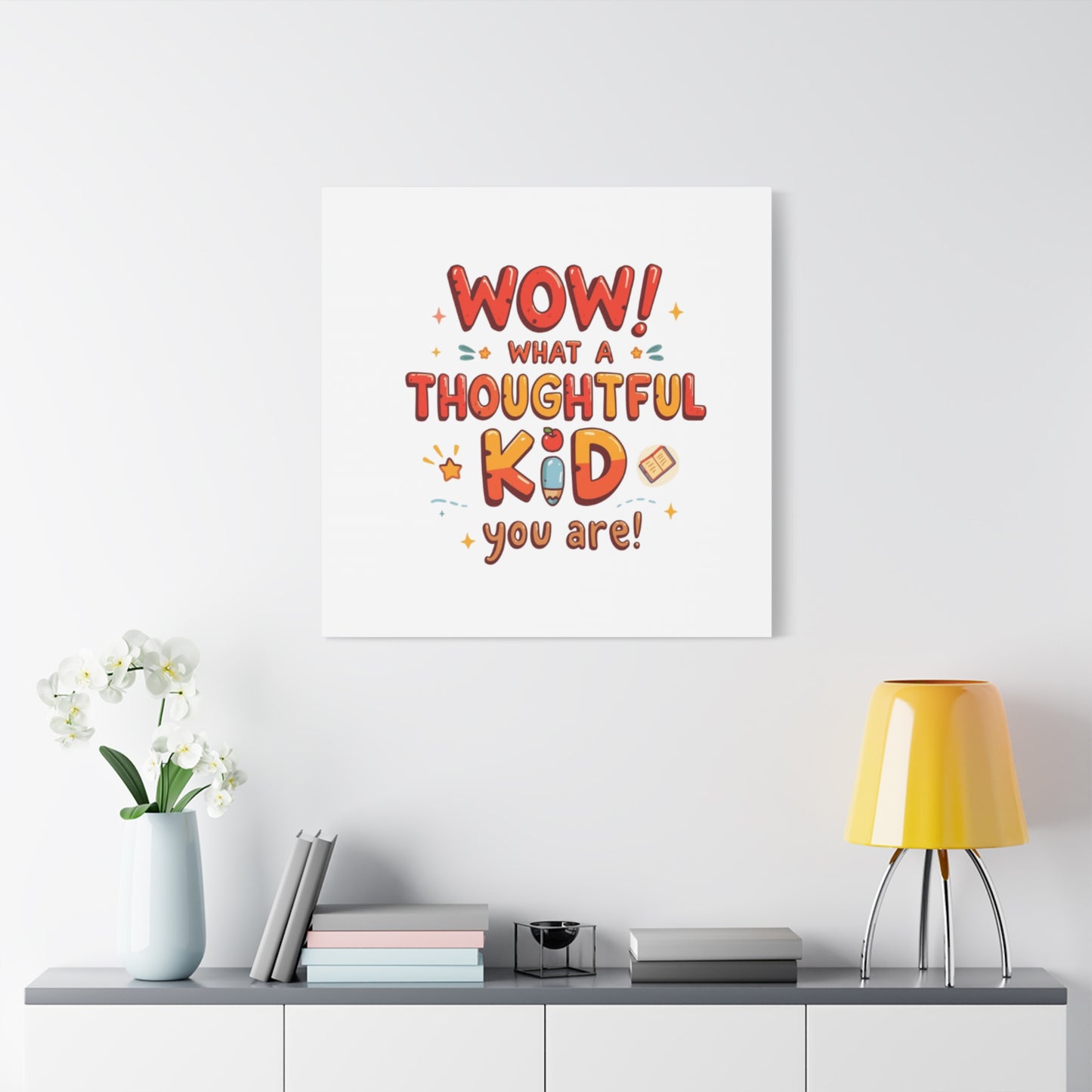 What a thoughtful kid you are! Canvas Print | Stretched Matte Canvas