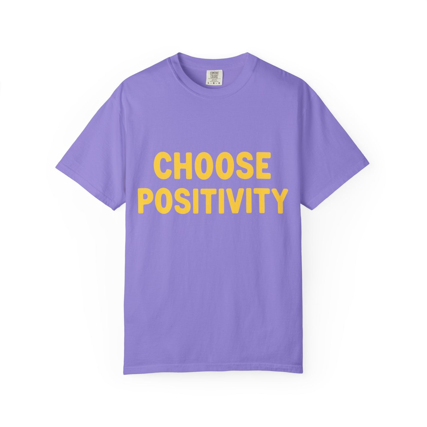 Choose Positivity T-shirt | Positive Quote Tee, Yellow Block Letters